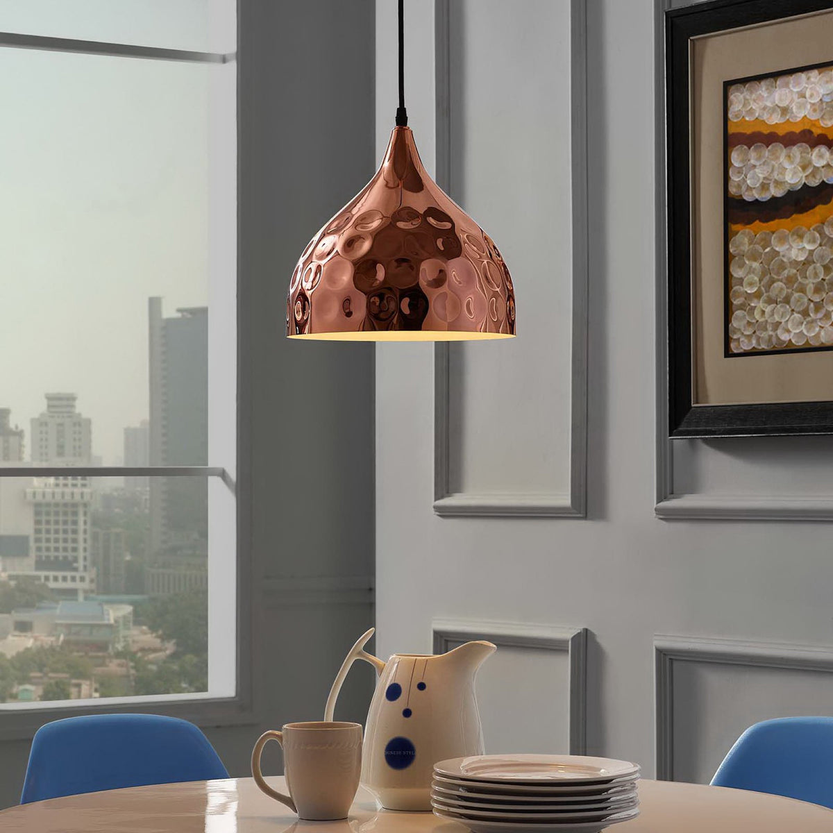 Dimora Bell-Shaped Pendant Light Rose Gold