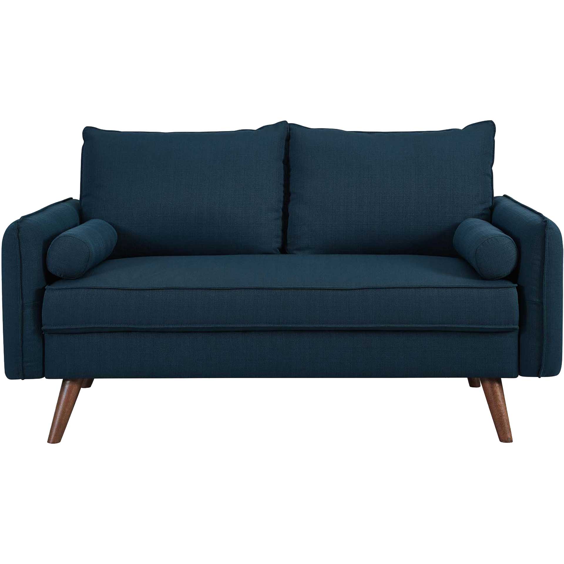 Raylee Upholstered Fabric Loveseat Azure