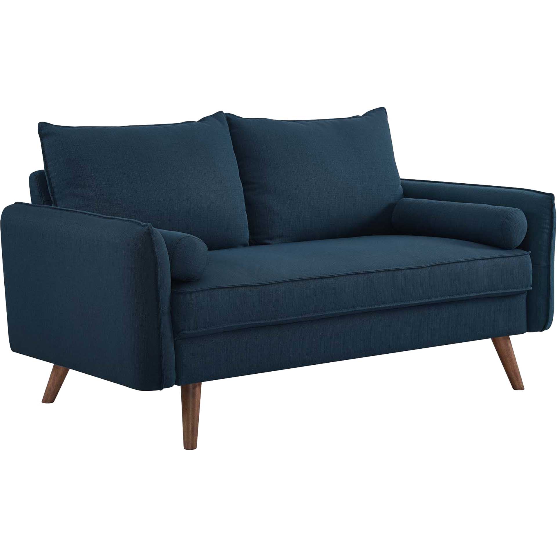 Raylee Upholstered Fabric Loveseat Azure