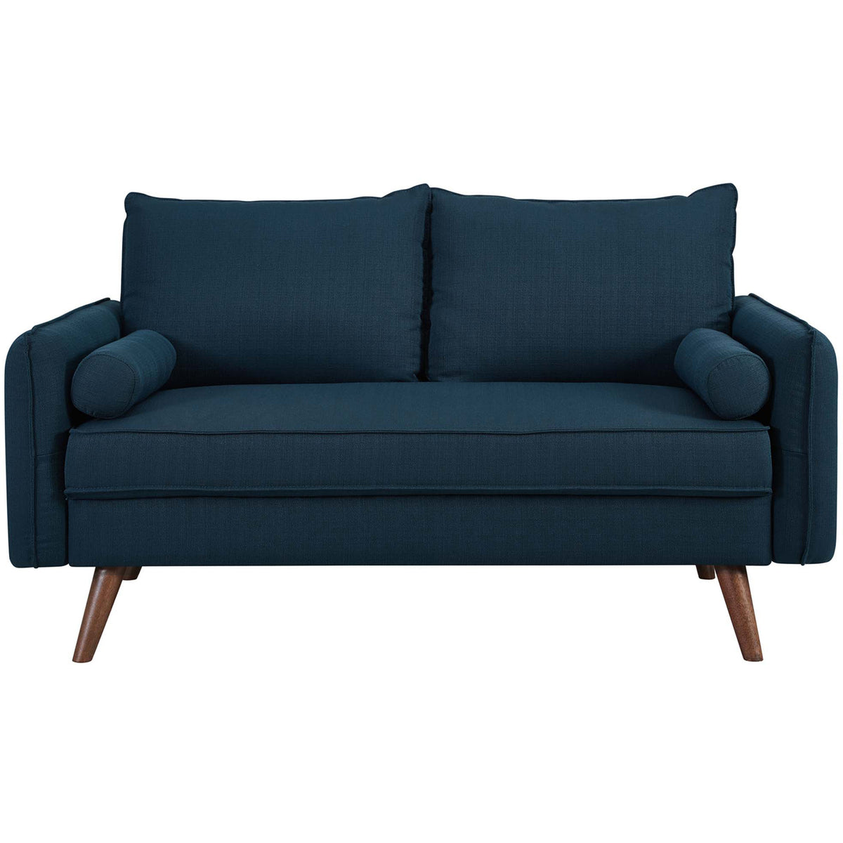 Raylee Upholstered Fabric Loveseat Azure