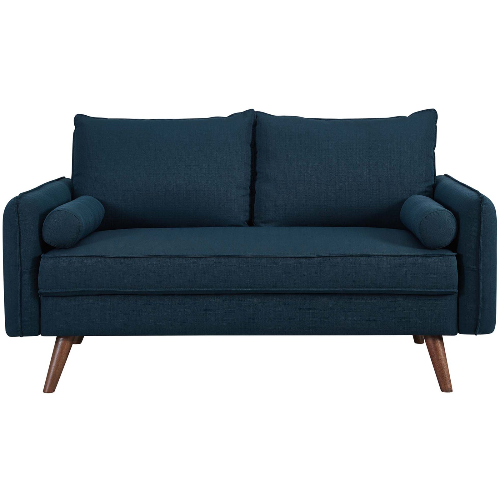 Raylee Upholstered Fabric Loveseat Azure