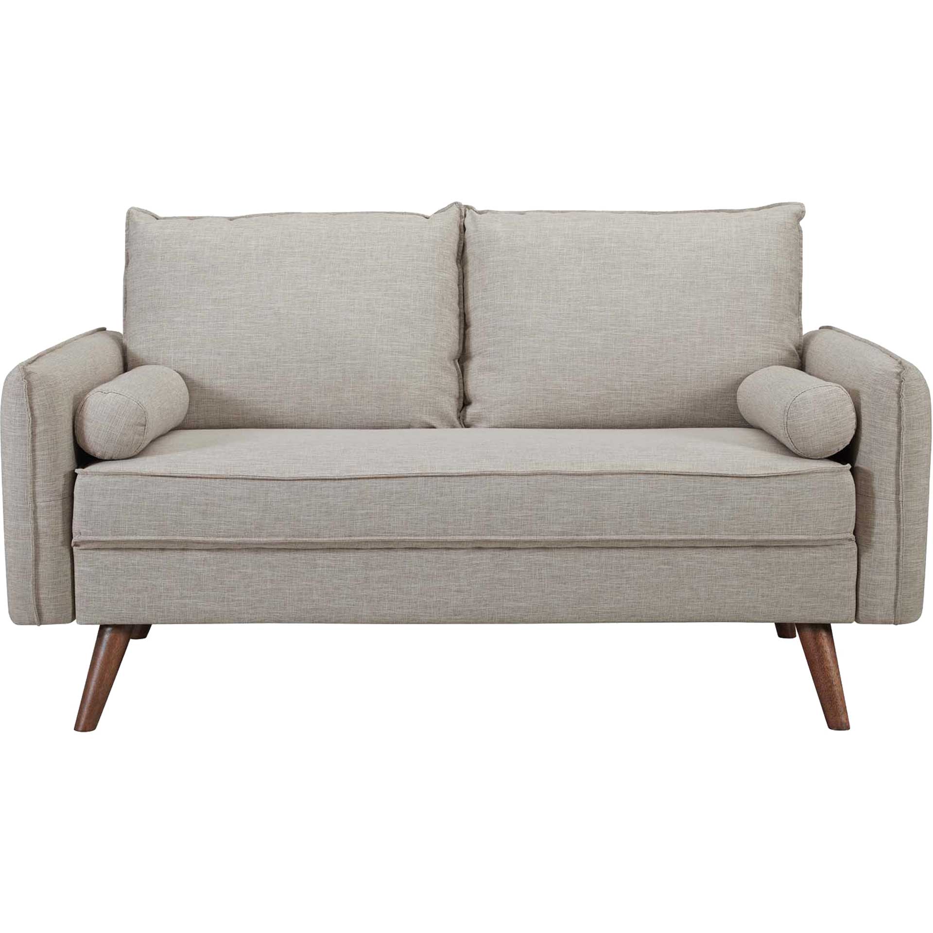 Raylee Upholstered Fabric Loveseat Beige