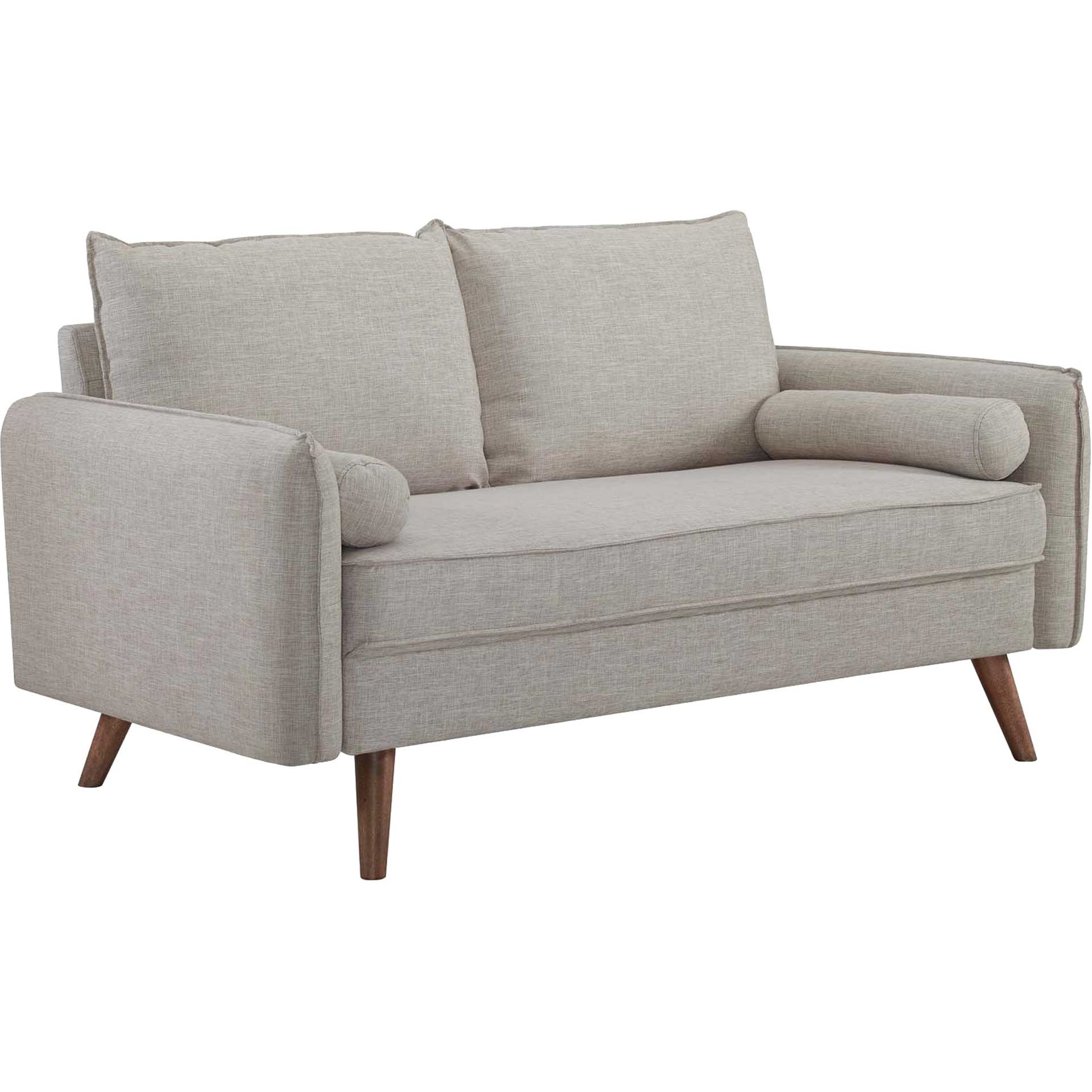 Raylee Upholstered Fabric Loveseat Beige