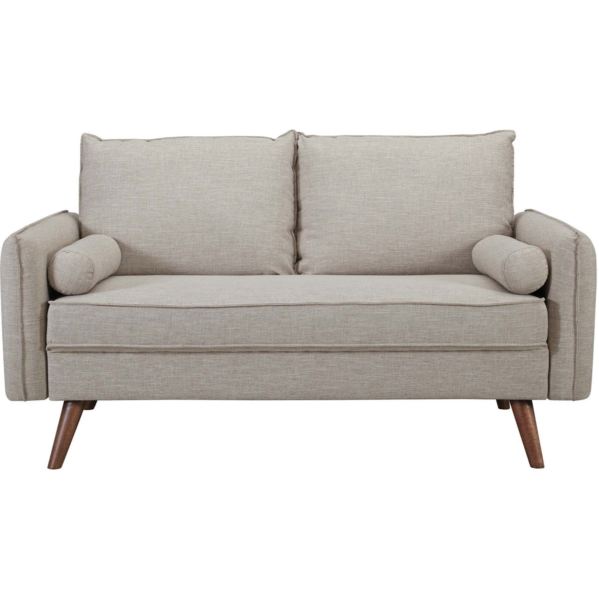 Raylee Upholstered Fabric Loveseat Beige