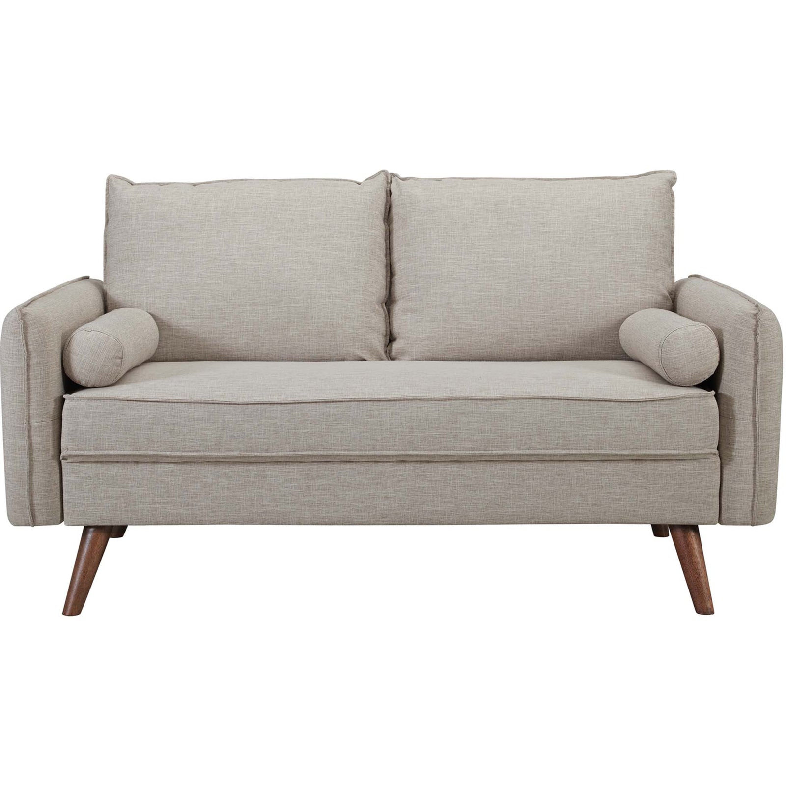 Raylee Upholstered Fabric Loveseat Beige