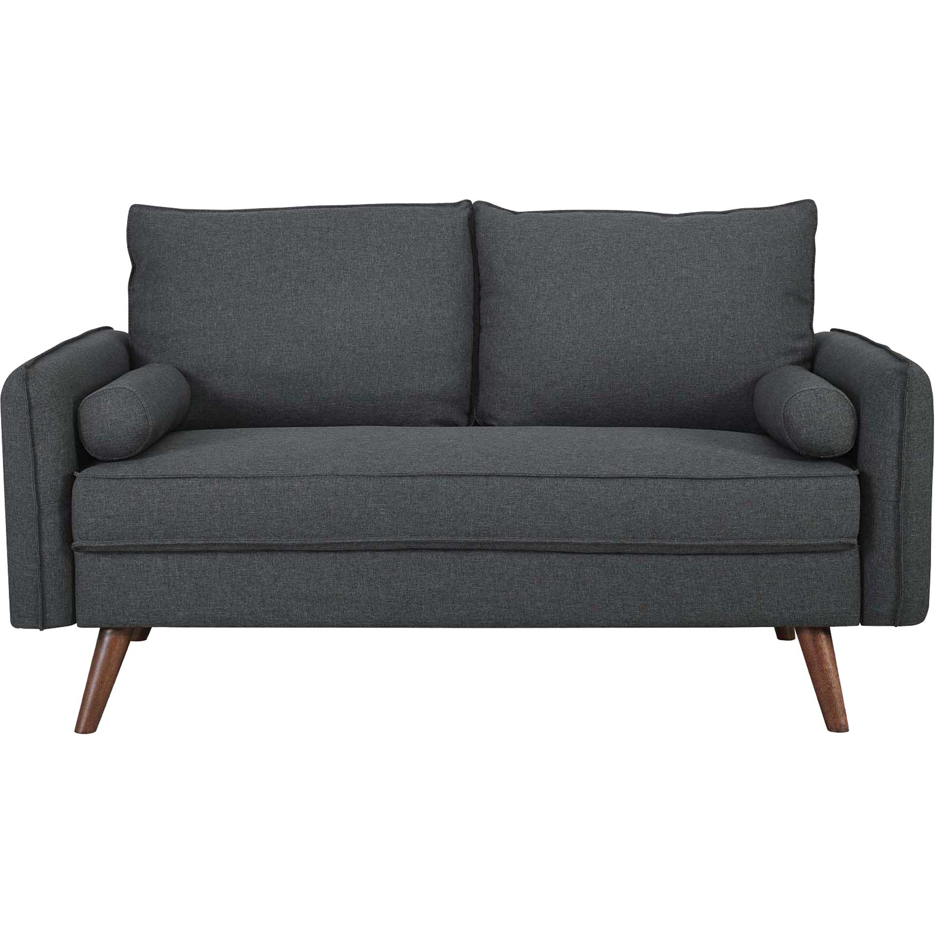 Raylee Upholstered Fabric Loveseat Gray