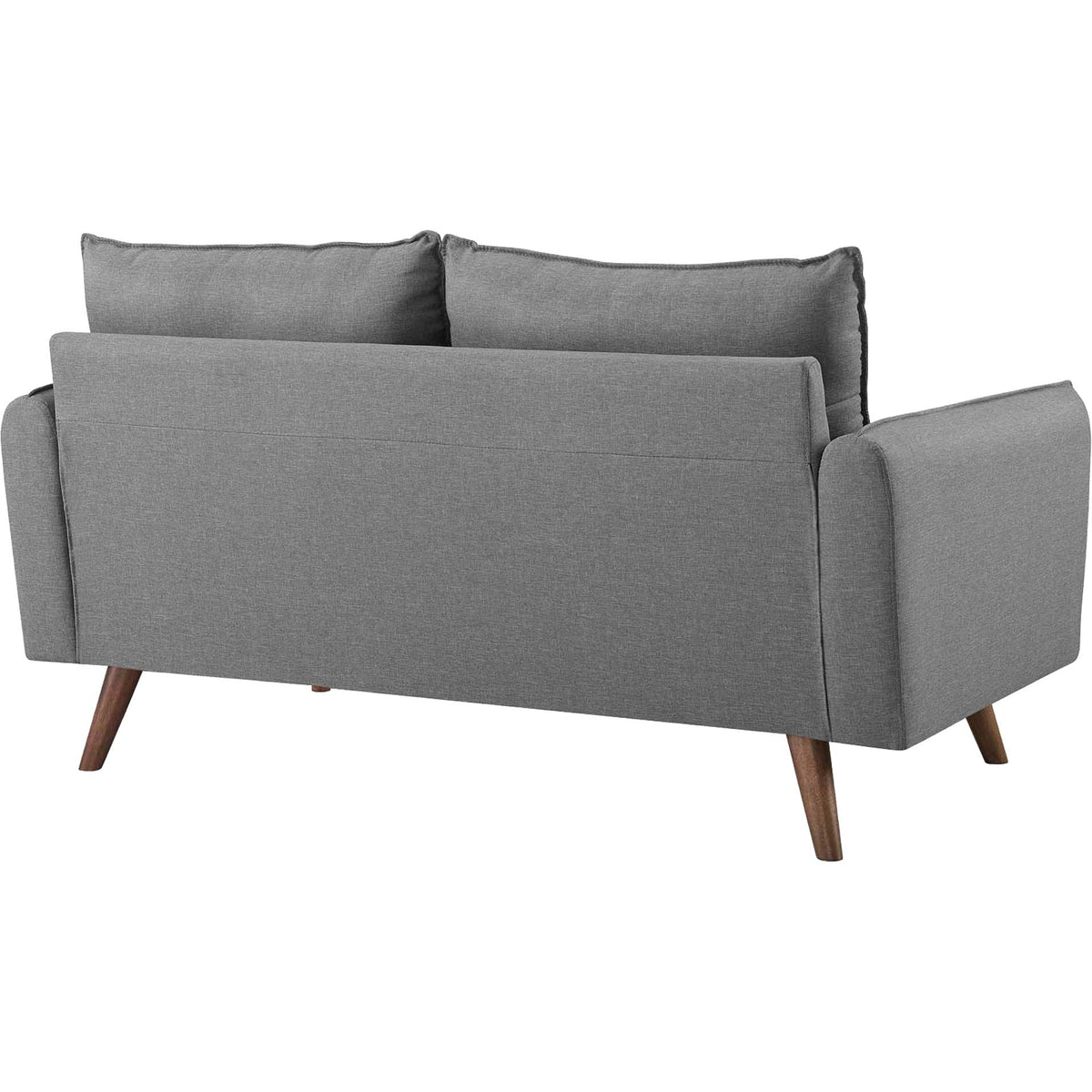 Raylee Upholstered Fabric Loveseat Light Gray