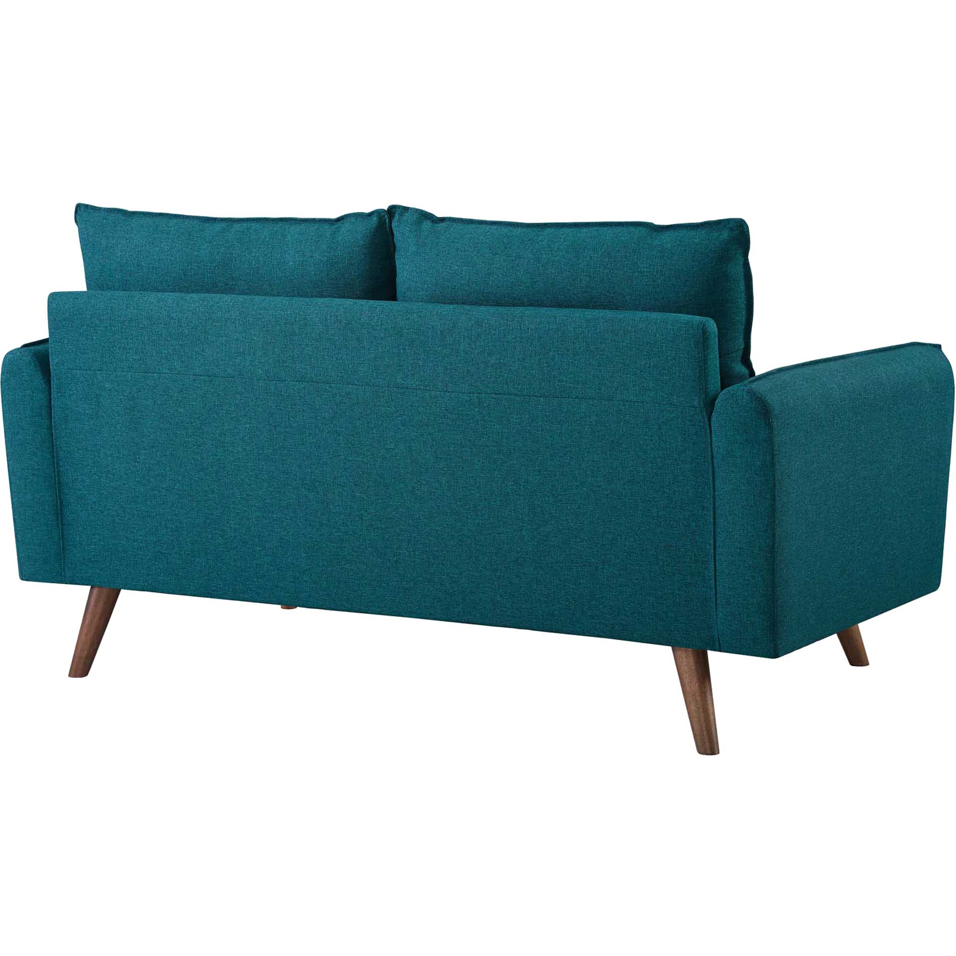 Raylee Upholstered Fabric Loveseat Teal