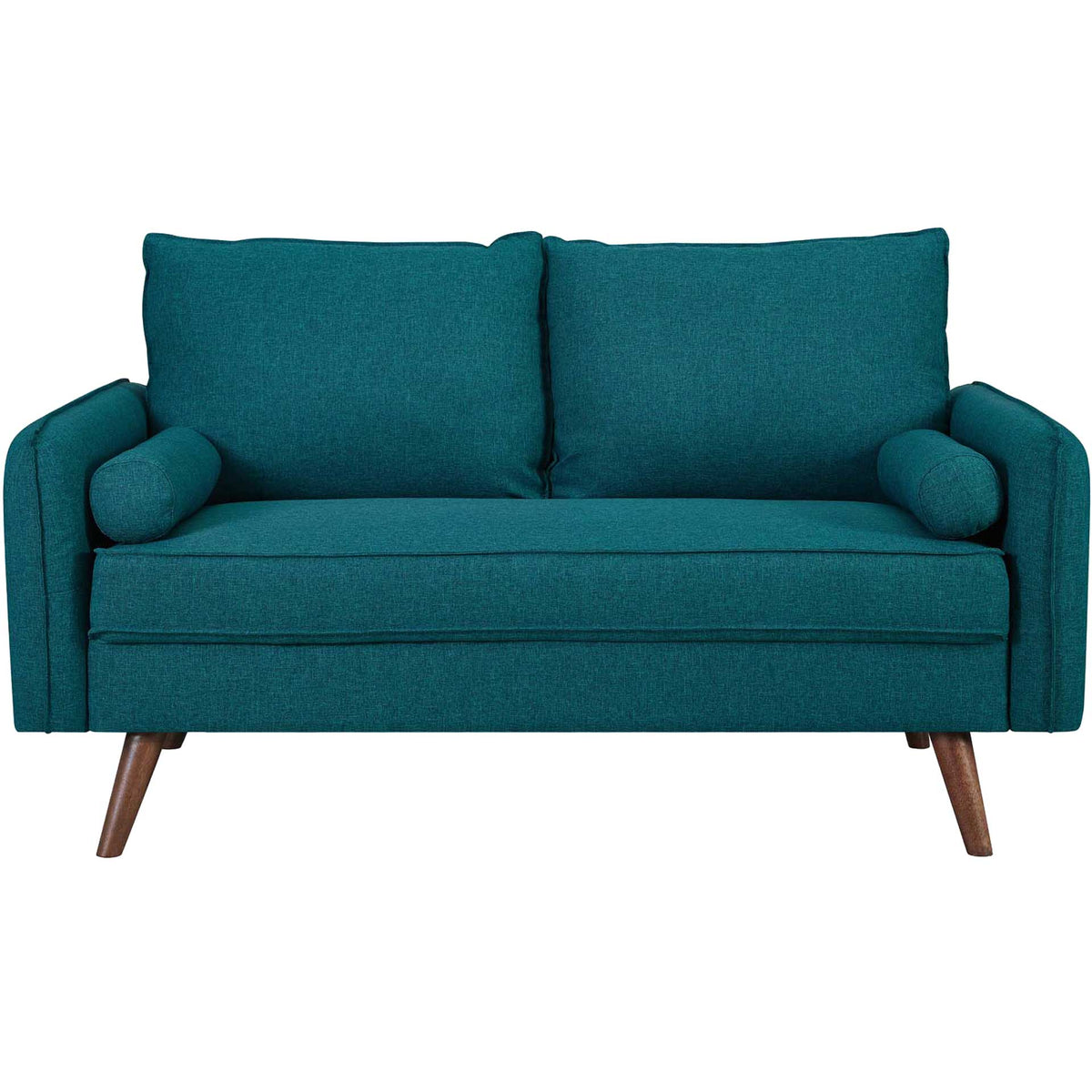 Raylee Upholstered Fabric Loveseat Teal