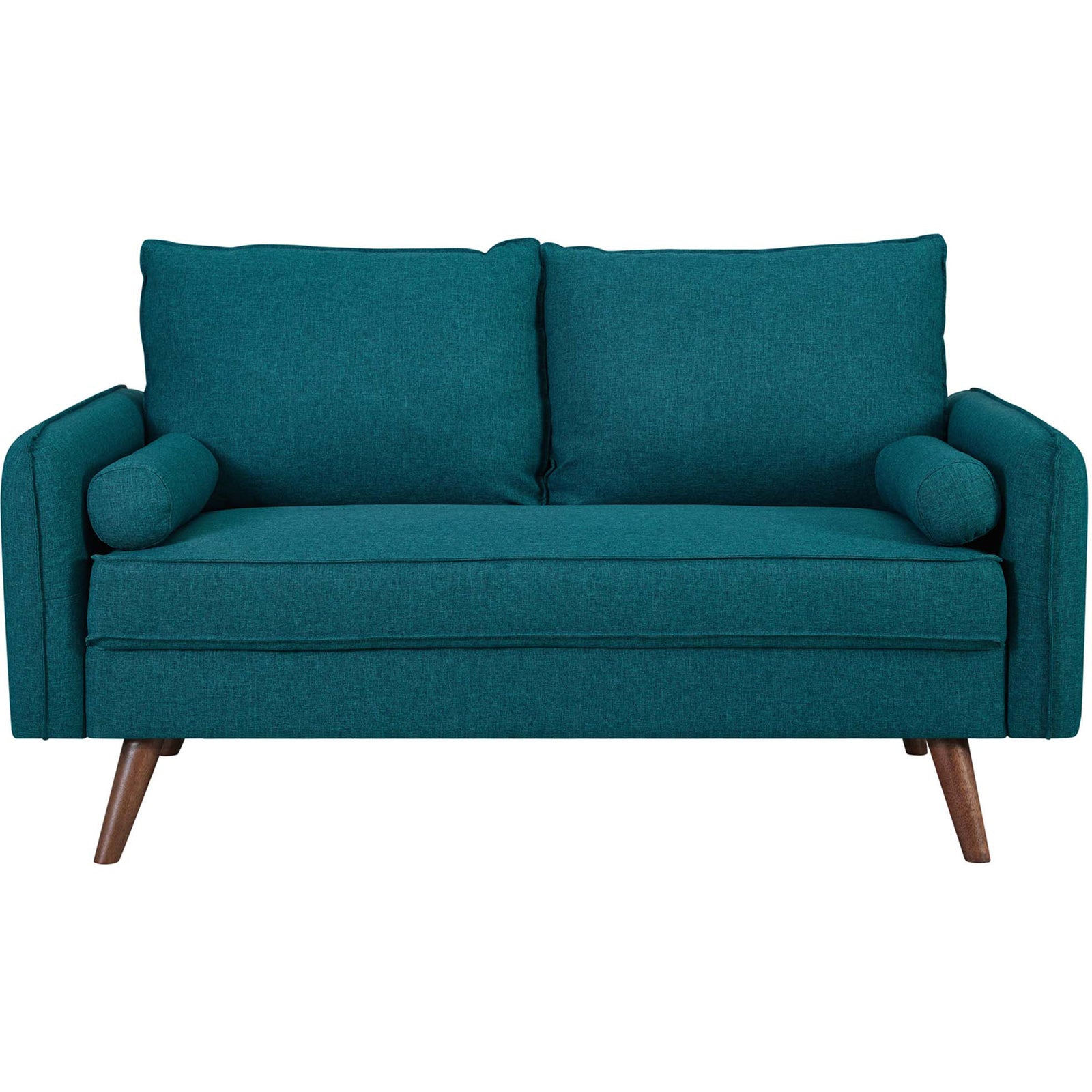 Revelstoke Upholstered Fabric Loveseat Teal