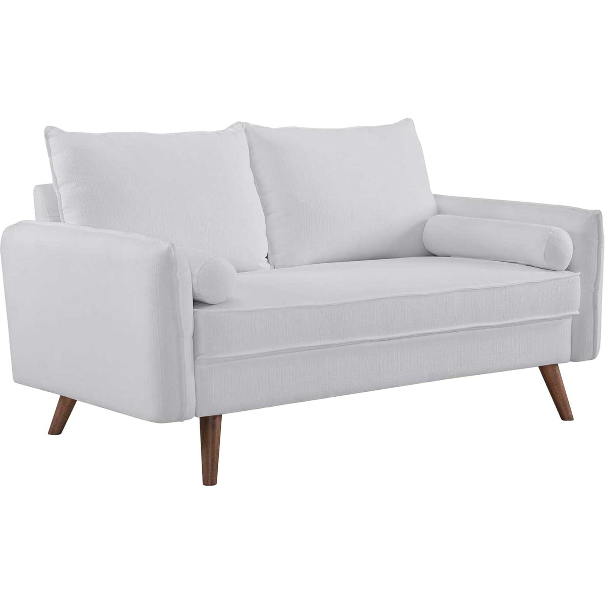 Raylee Upholstered Fabric Loveseat White