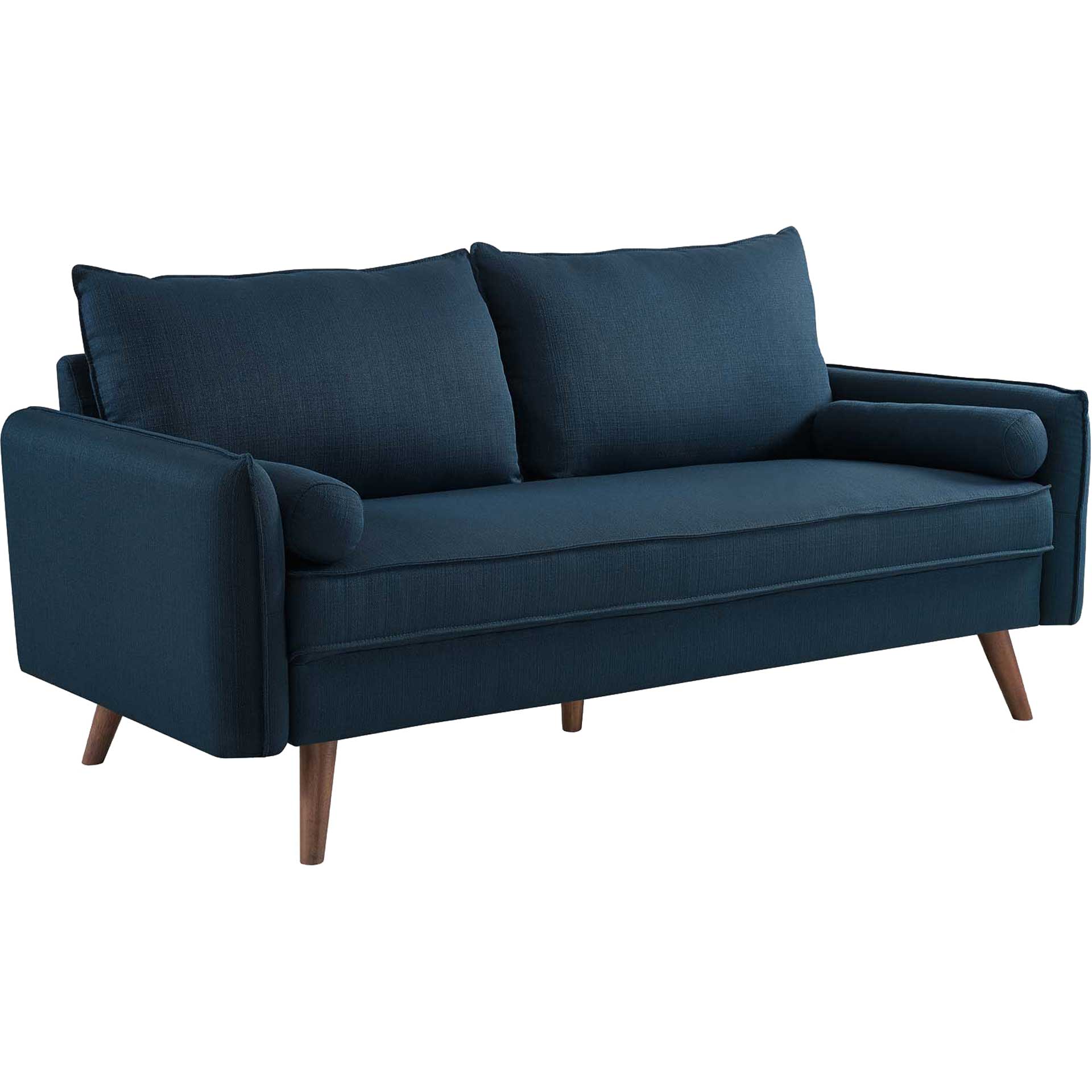 Raylee Upholstered Fabric Sofa Azure