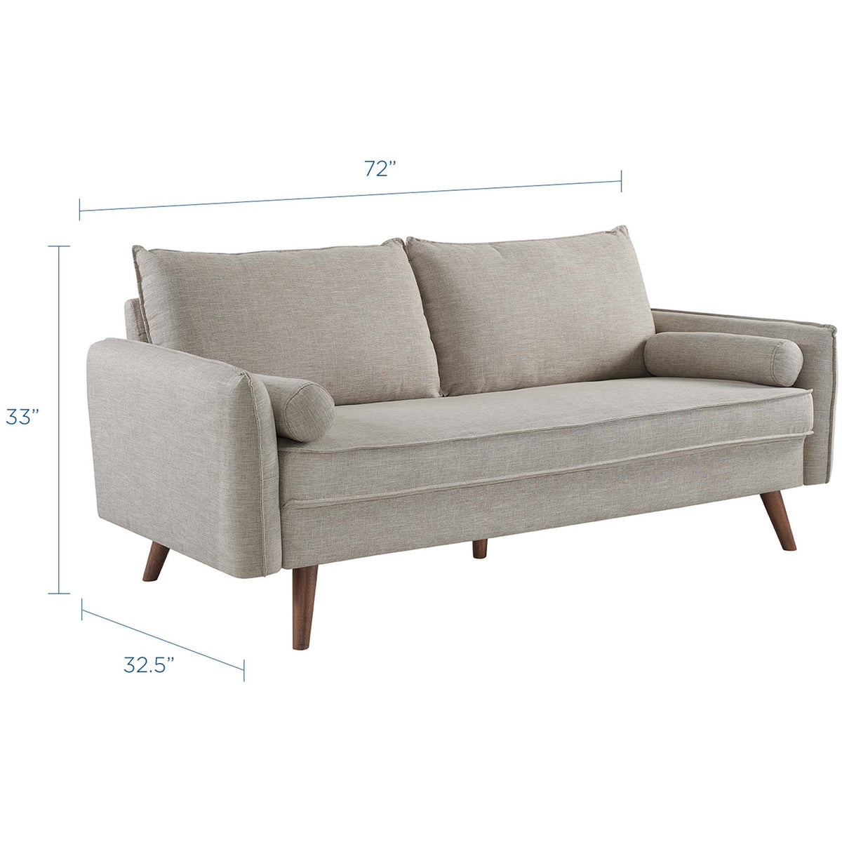 Revelstoke Upholstered Fabric Sofa Beige
