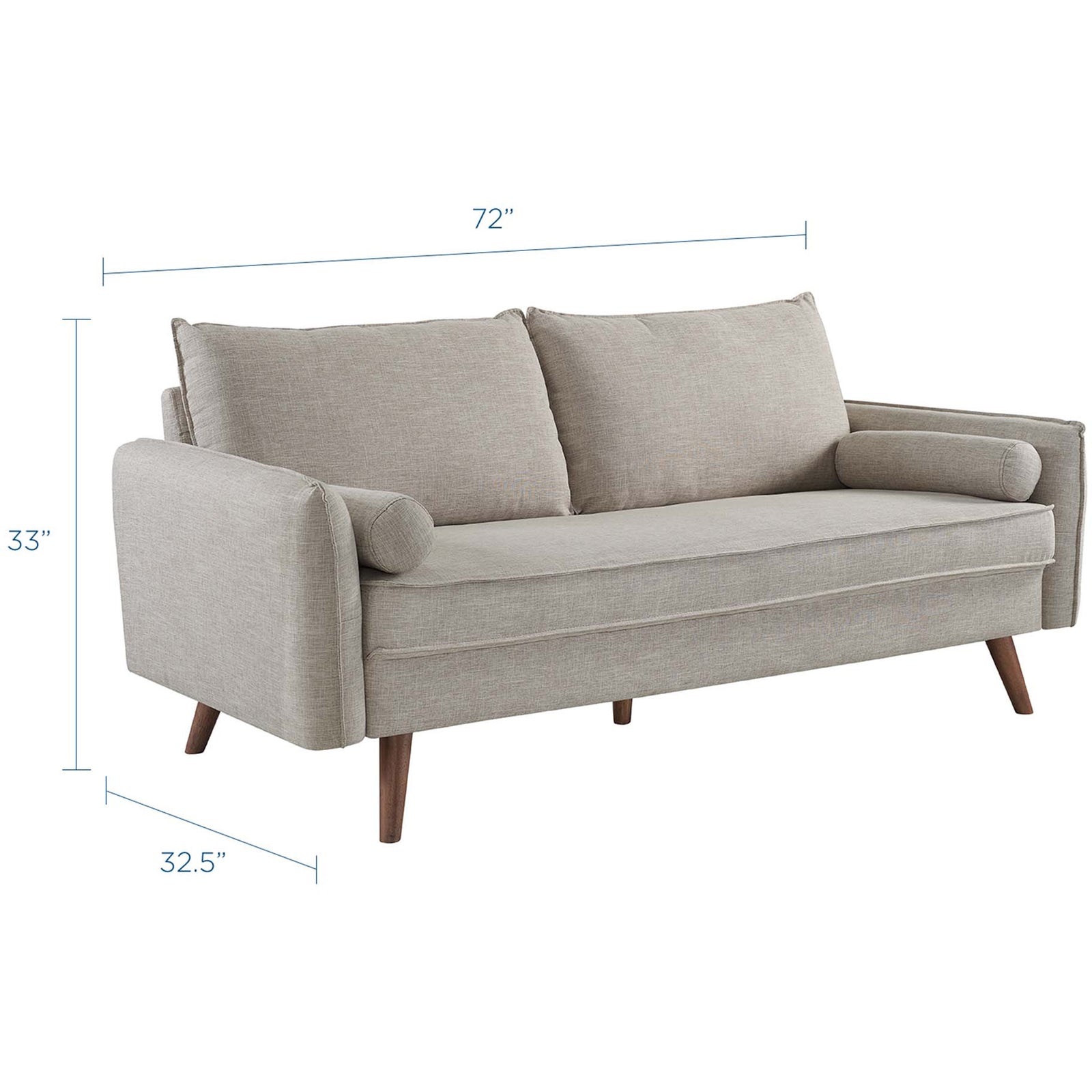 Revelstoke Upholstered Fabric Sofa Beige