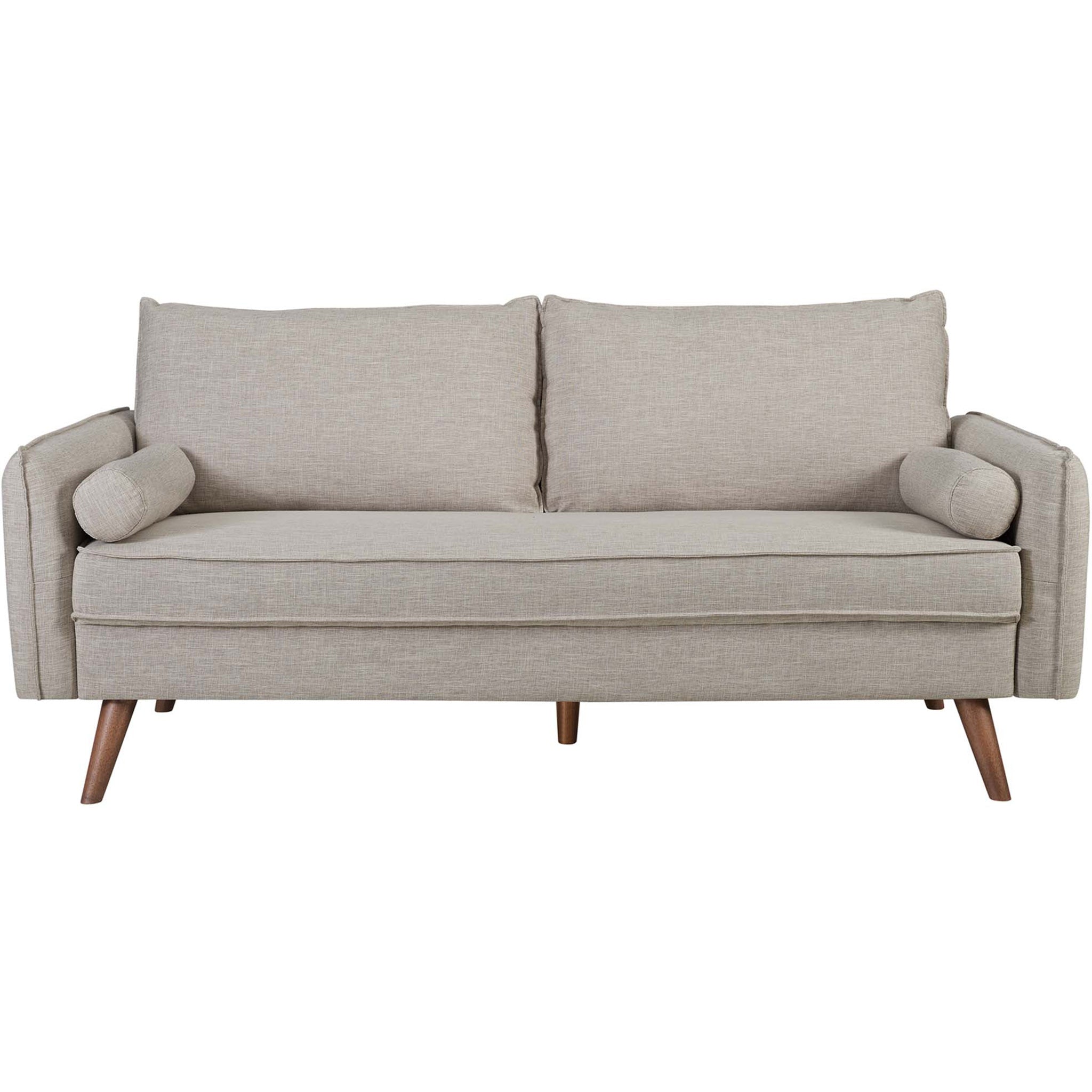 Reverie Upholstered Fabric Sofa Beige