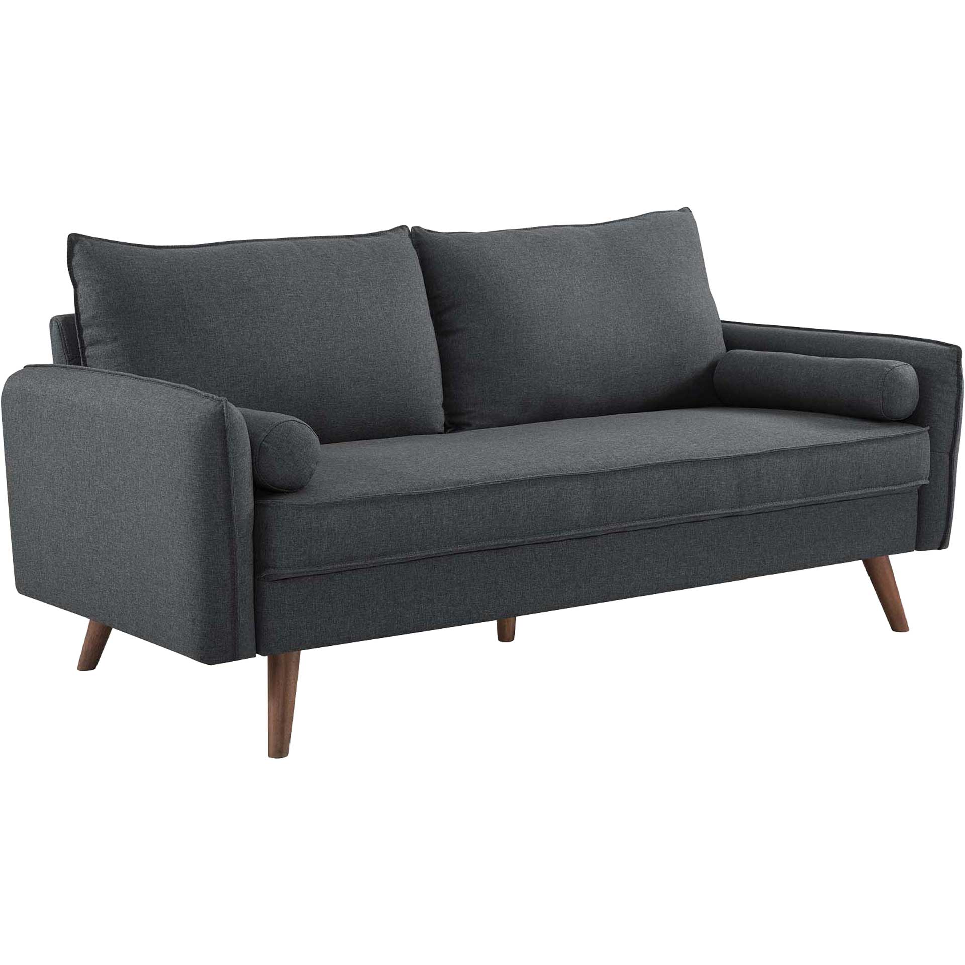 Raylee Upholstered Fabric Sofa Gray