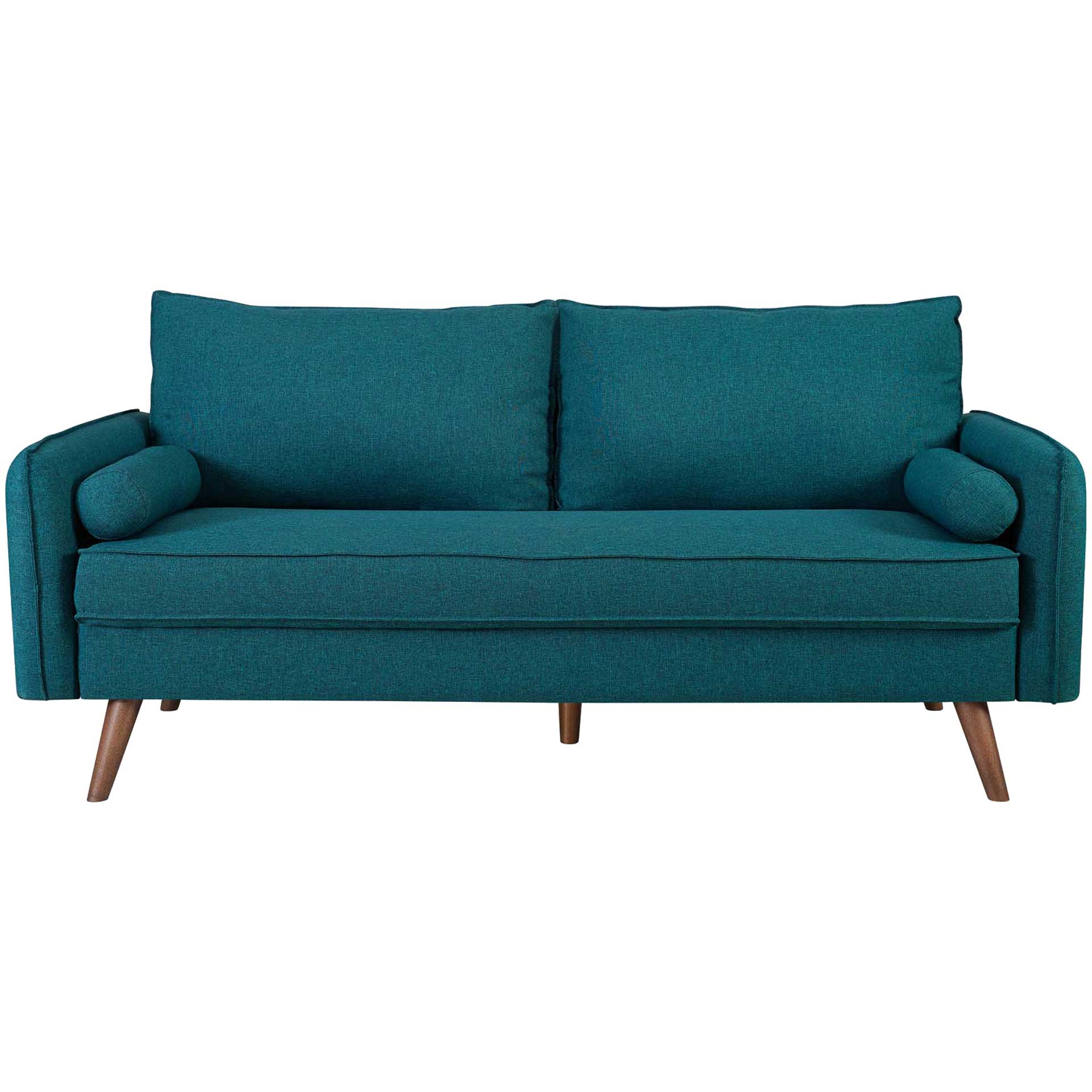 Raylee Upholstered Fabric Sofa Teal