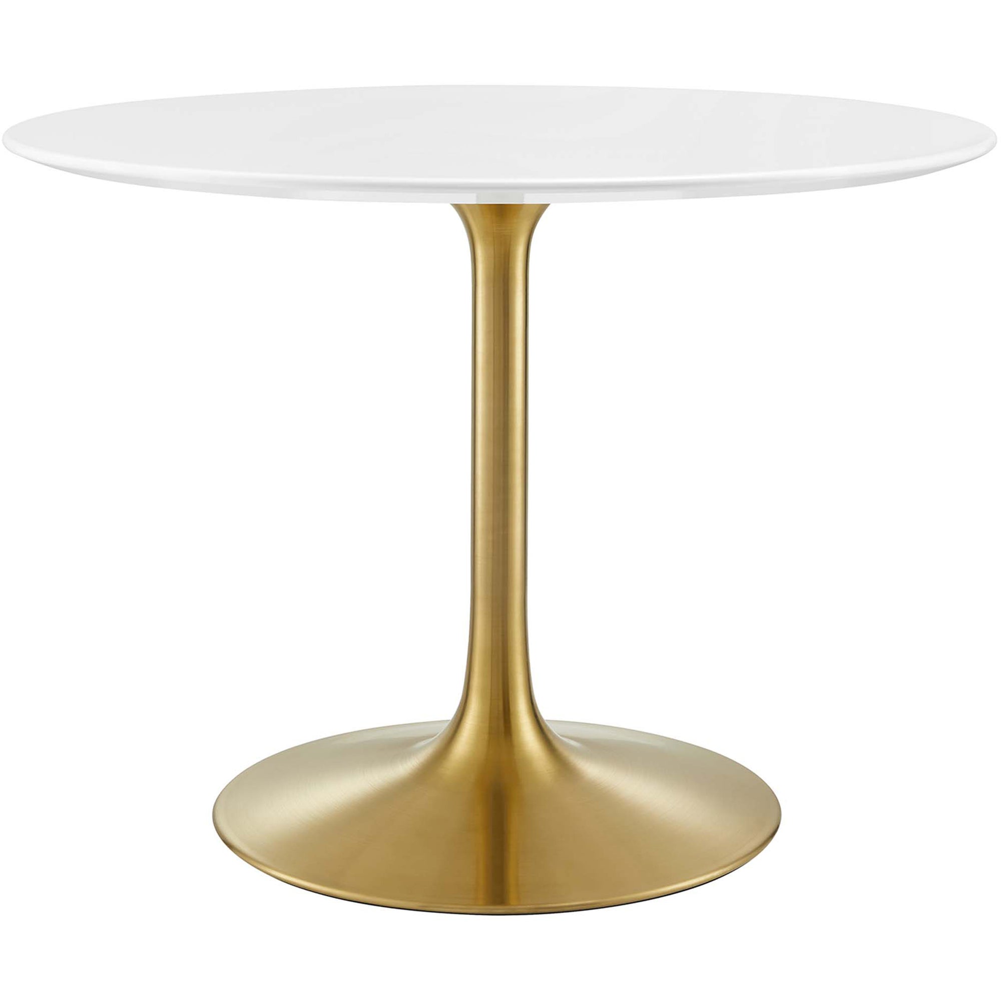 Lipton Round Wood Dining Table White/Gold
