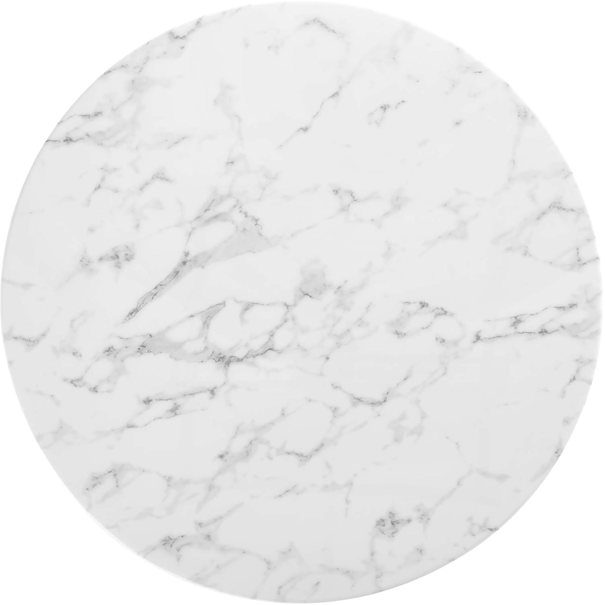 Lipton Round Faux Marble Dining Table White/Gold