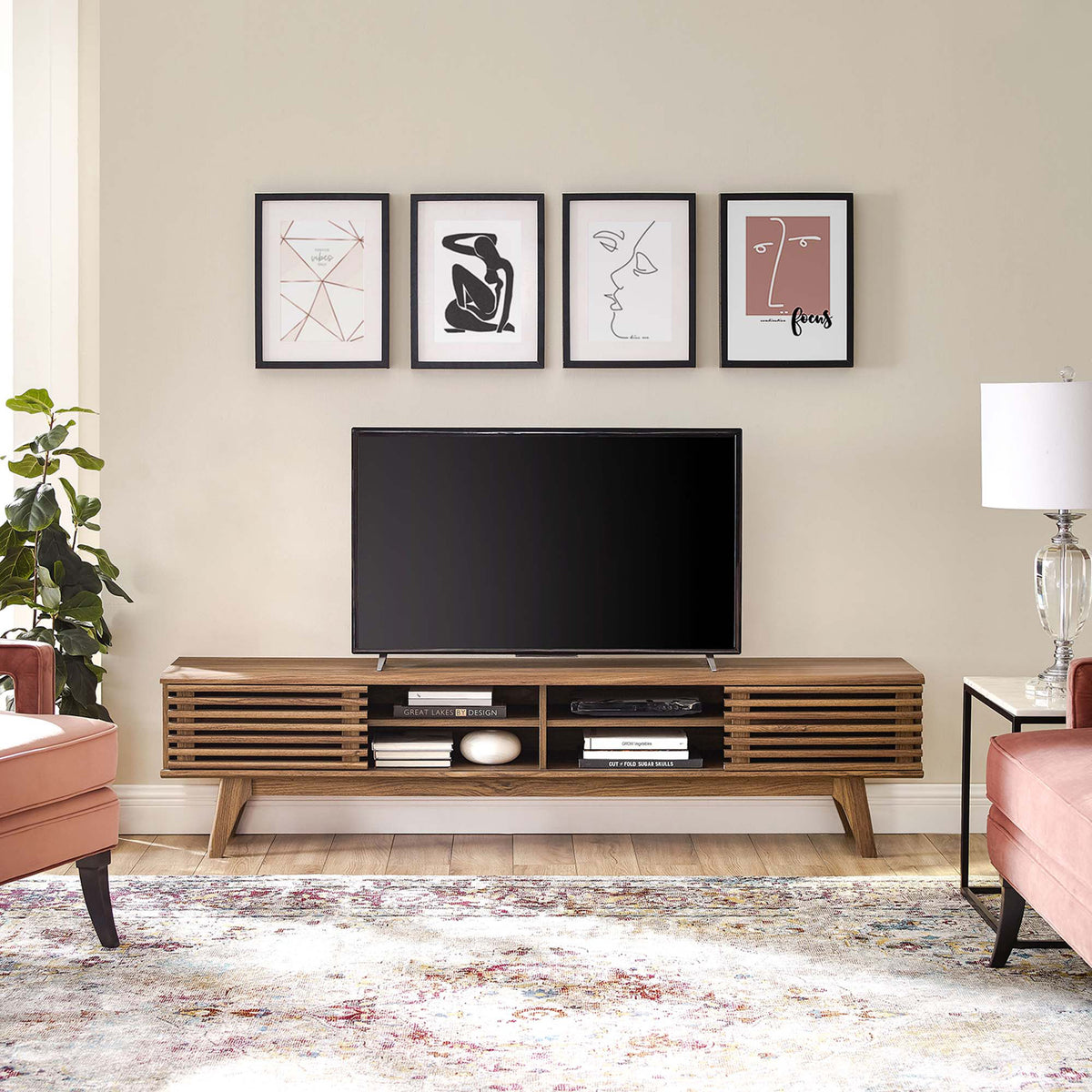 Reese Entertainment Center TV Stand Walnut
