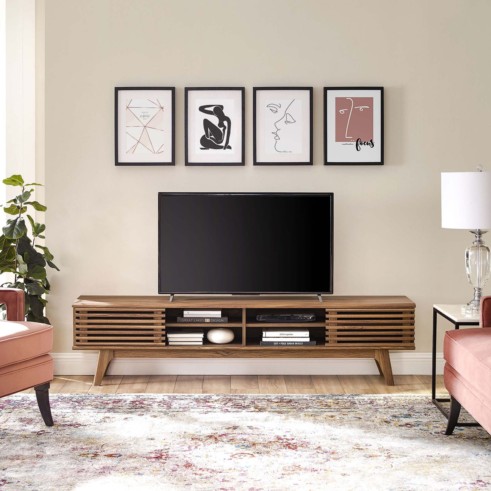 Reese Entertainment Center TV Stand Walnut