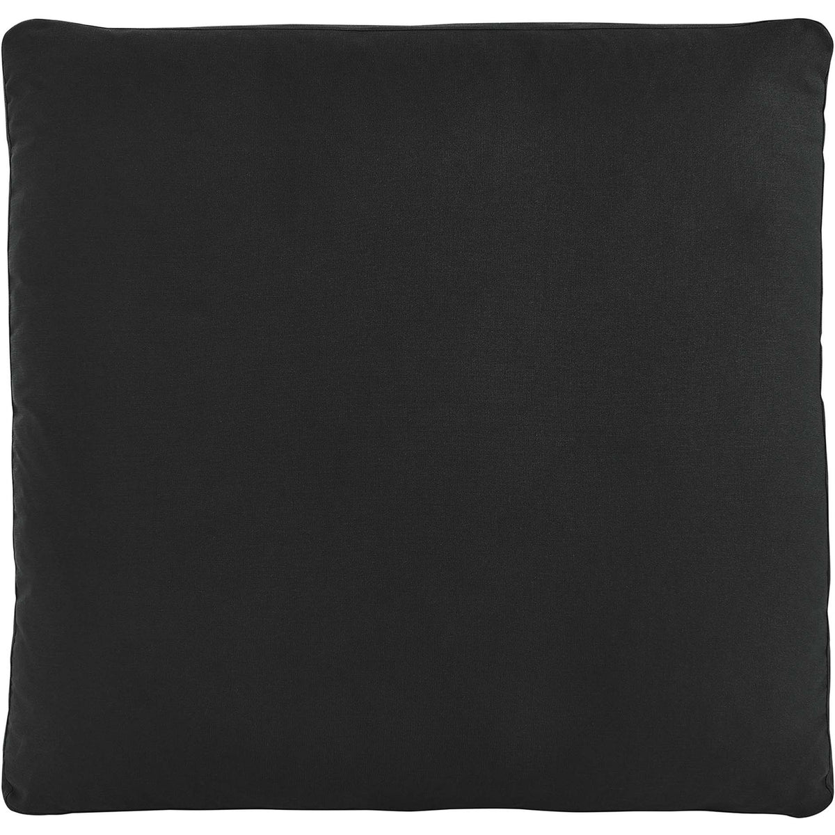 Roomy square ottoman top in rich black upholstery, offering a soft, inviting spot to rest your feet. || EEI-3318-BLK || top_studio
