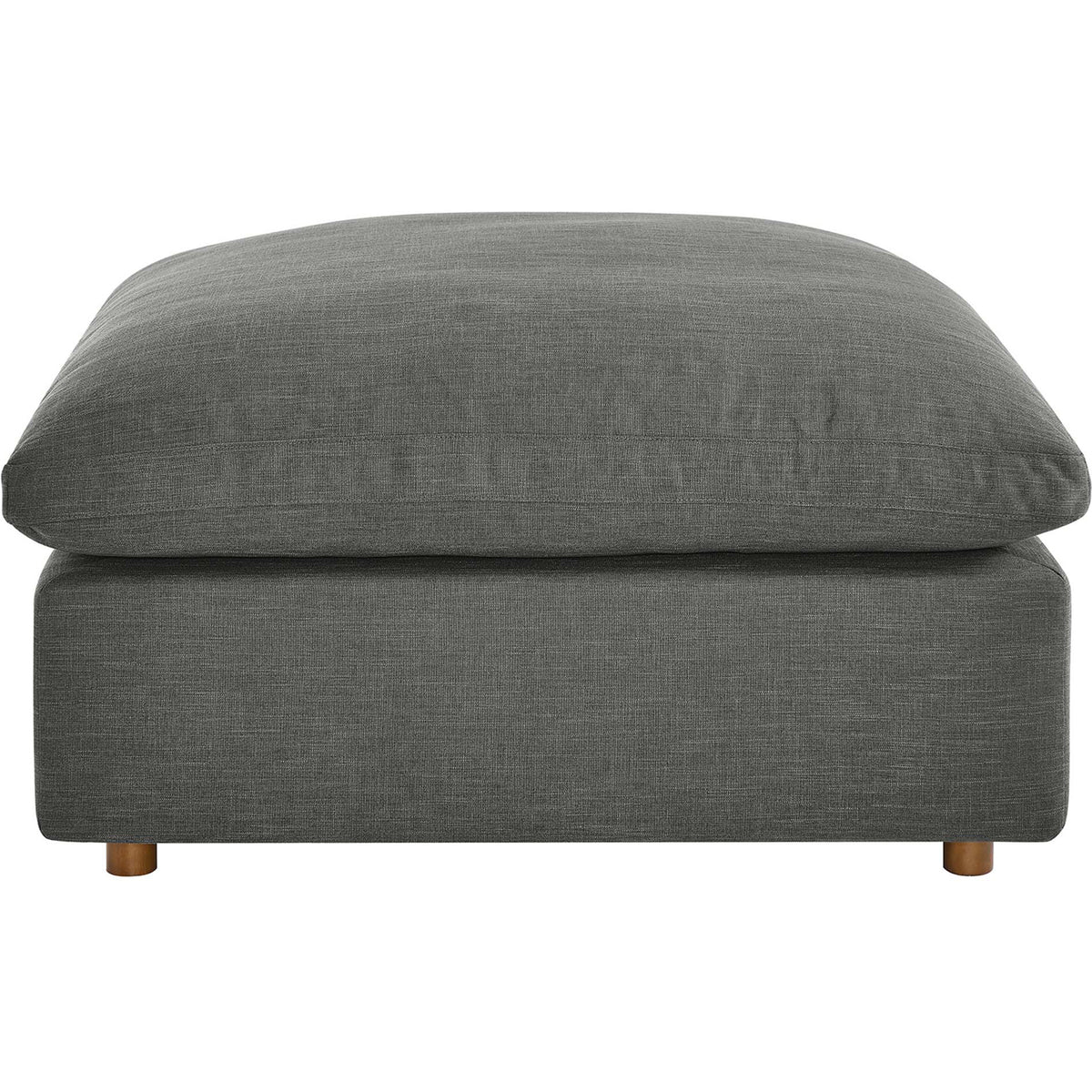 A soft gray seat cushion sits atop a clean-lined base for laid-back comfort || EEI-3318-GRY || front_studio