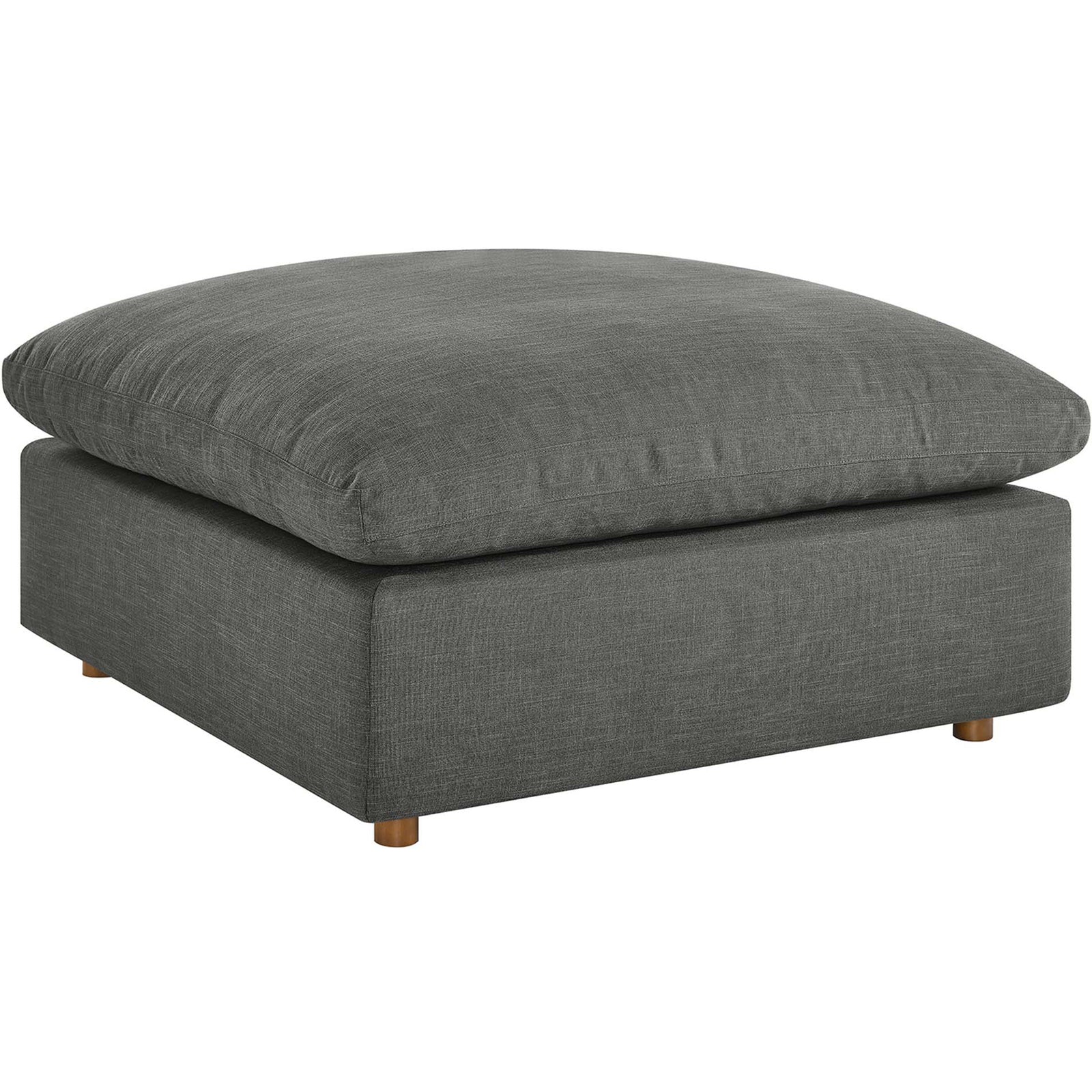Comino Down Filled Overstuffed Ottoman Gray