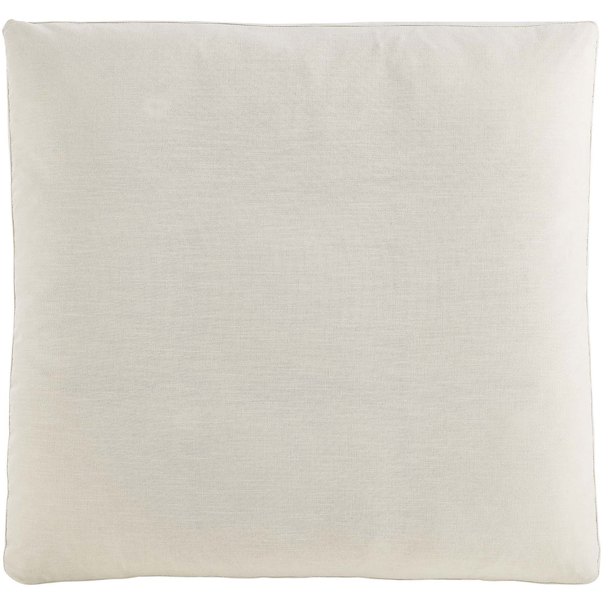 Overstuffed square cushion of the light beige ottoman, emphasizing its generous, cloud-like comfort. || EEI-3318-LBG || top_studio