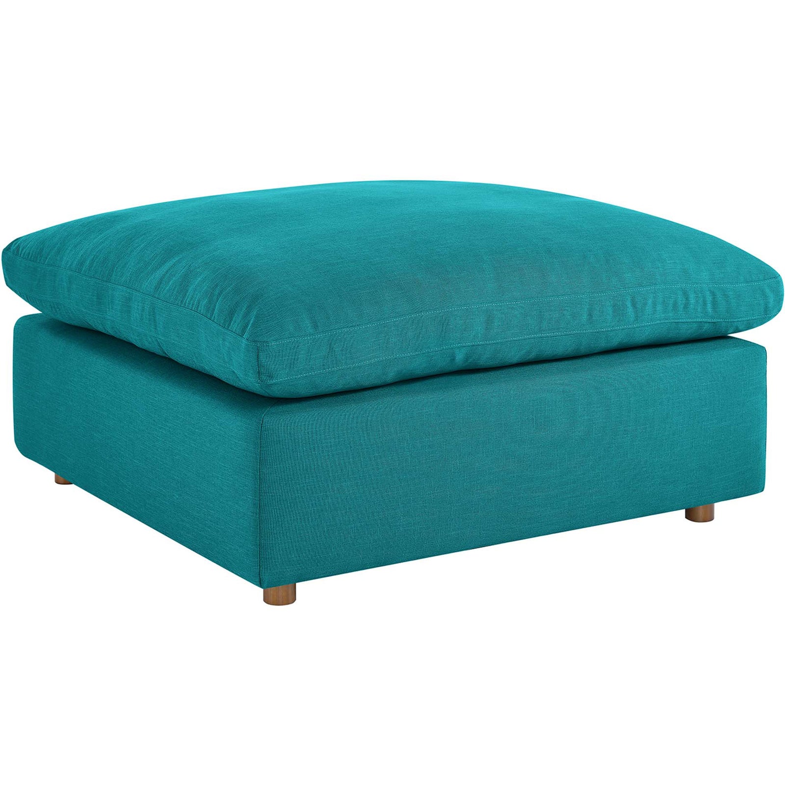 Comino Down Filled Overstuffed Ottoman Teal
