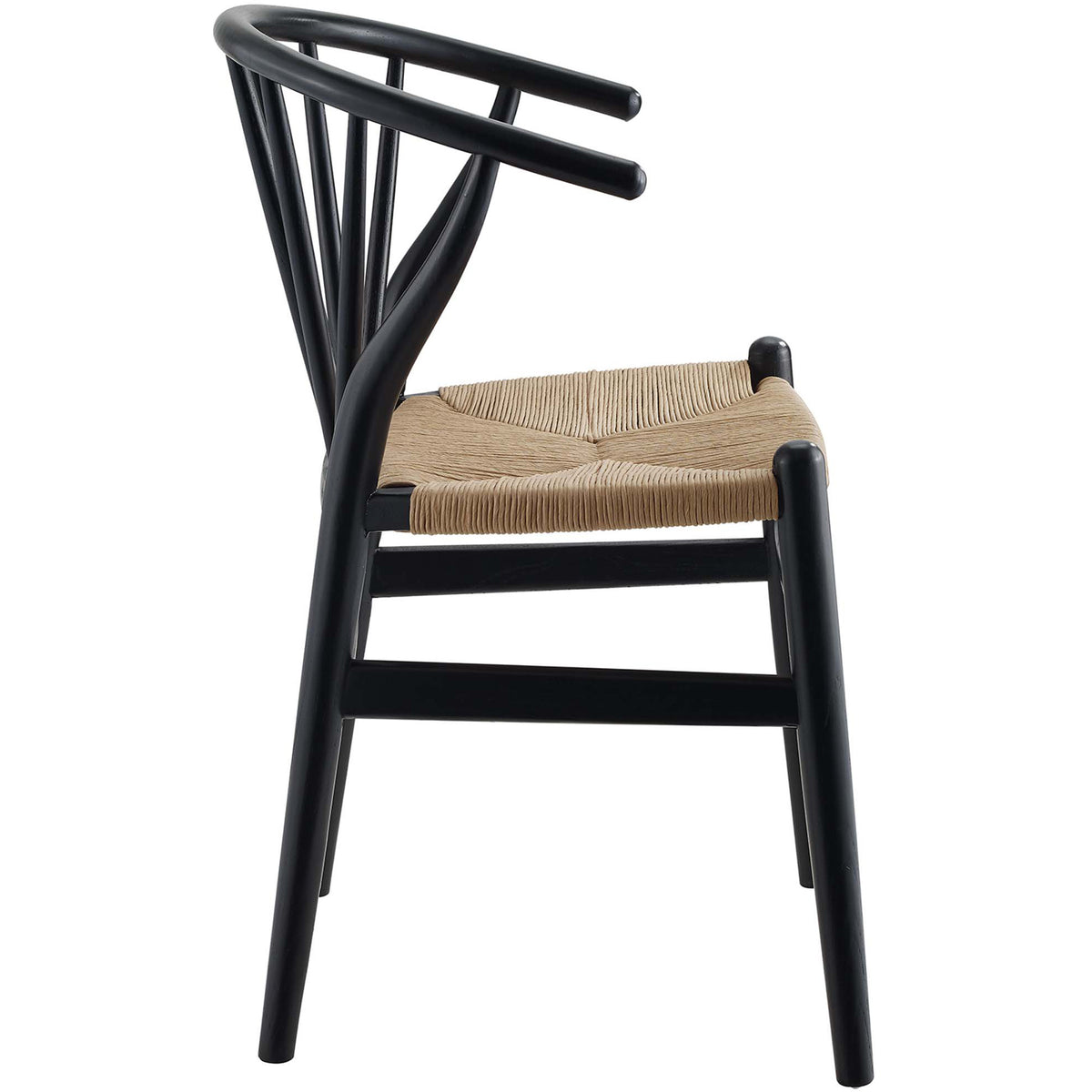Florence Spindle Wood Side Chair Black