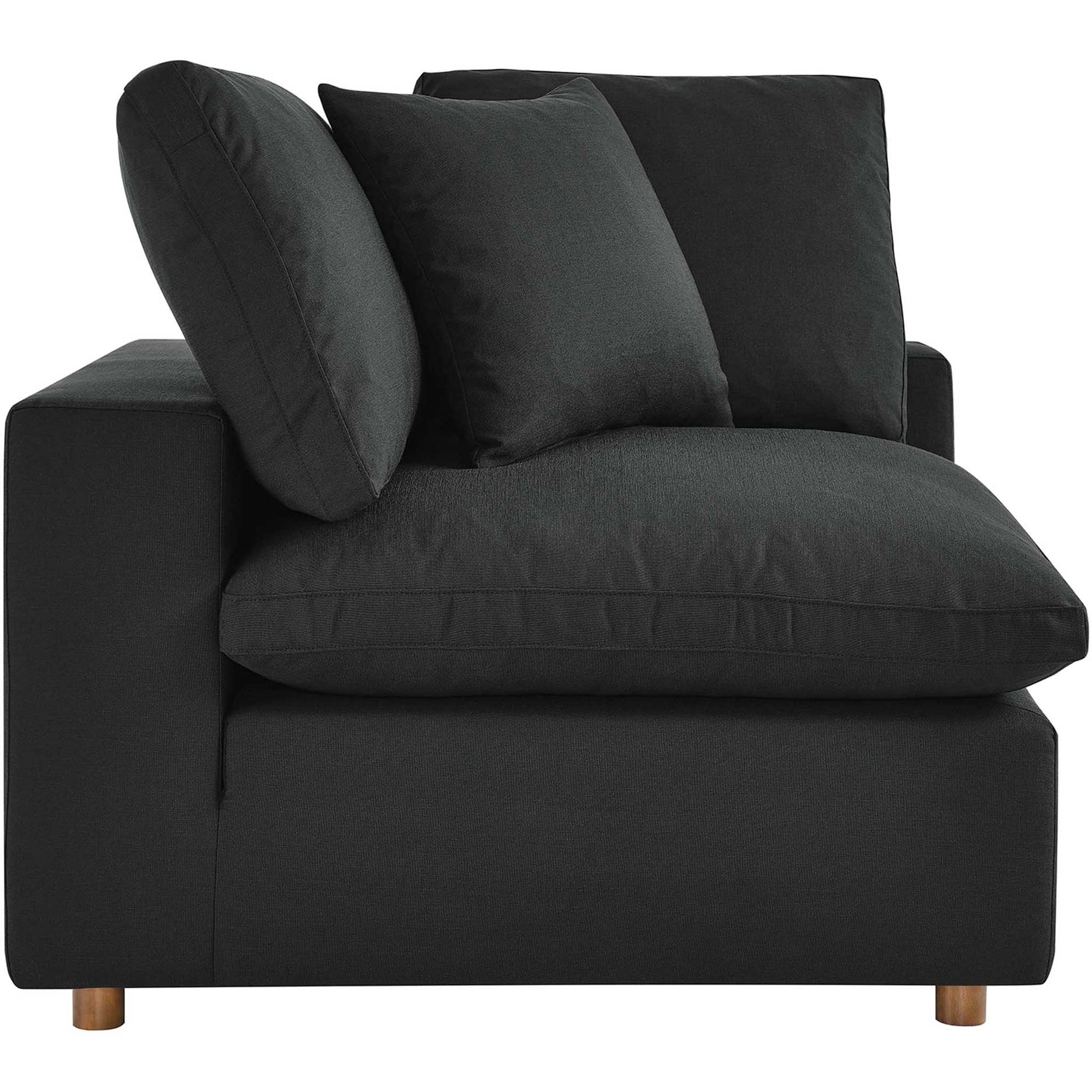 Carmen Down Filled Overstuffed Loveseat Black