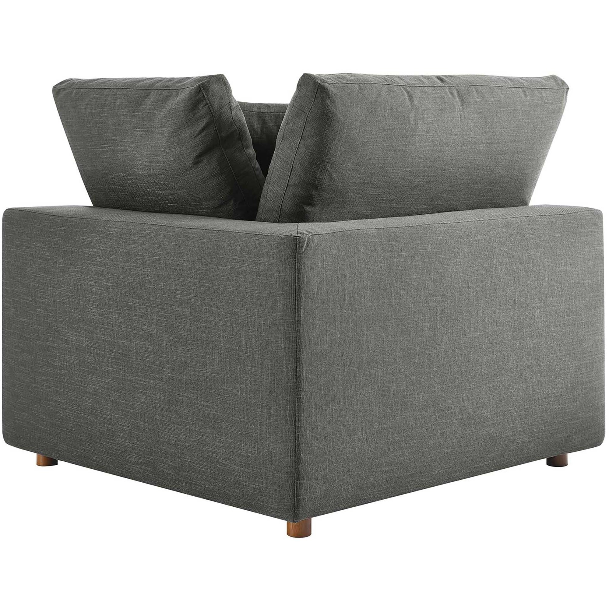 Carmen Down Filled Overstuffed Loveseat Gray