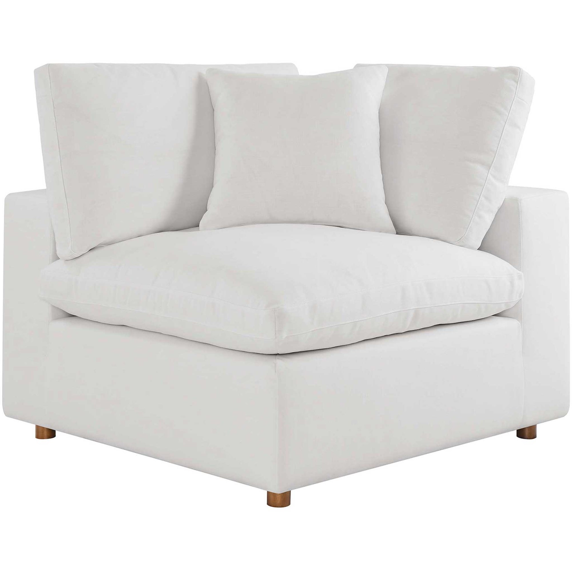 Carmen Down Filled Overstuffed Loveseat Pure White