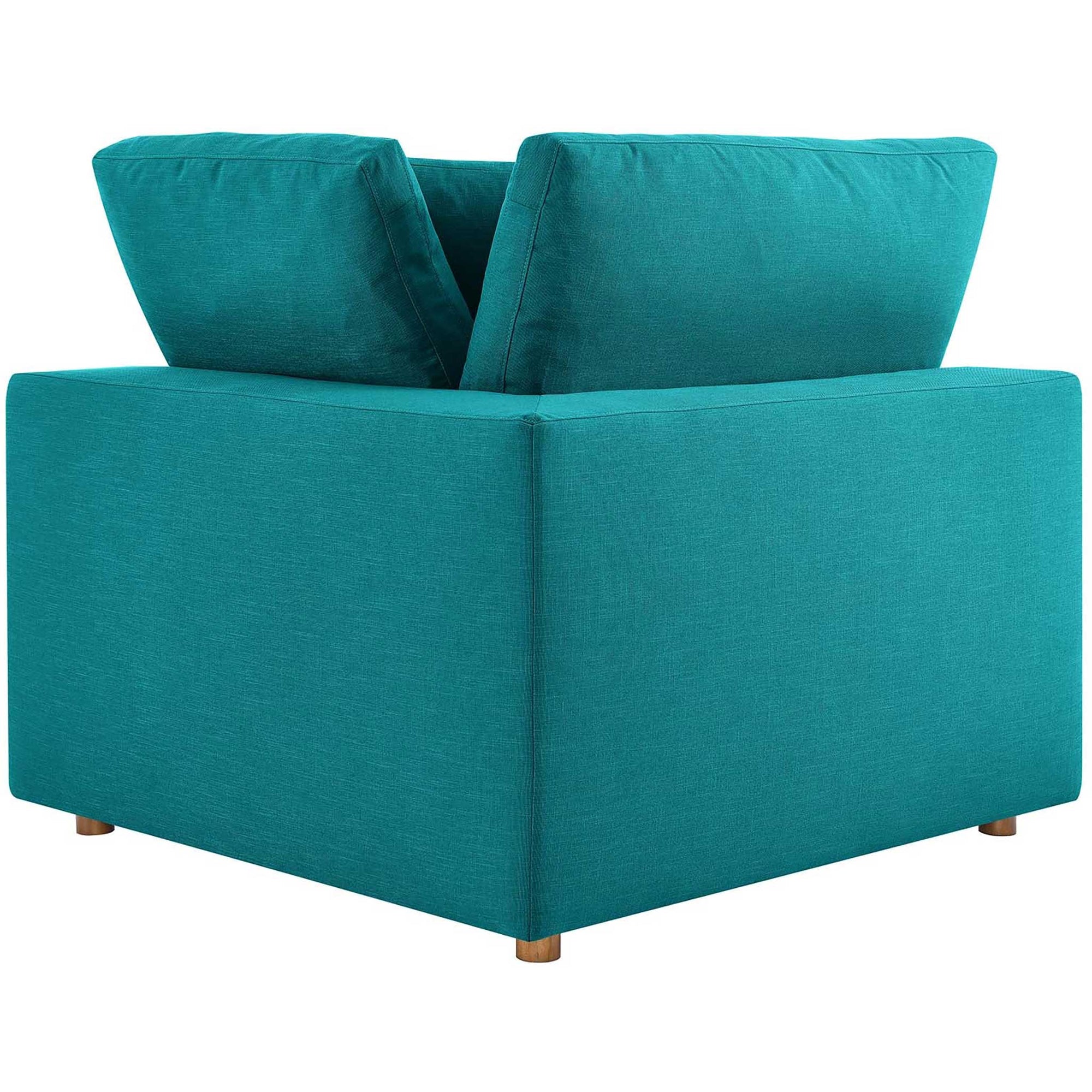 Carmen Down Filled Overstuffed Loveseat Teal