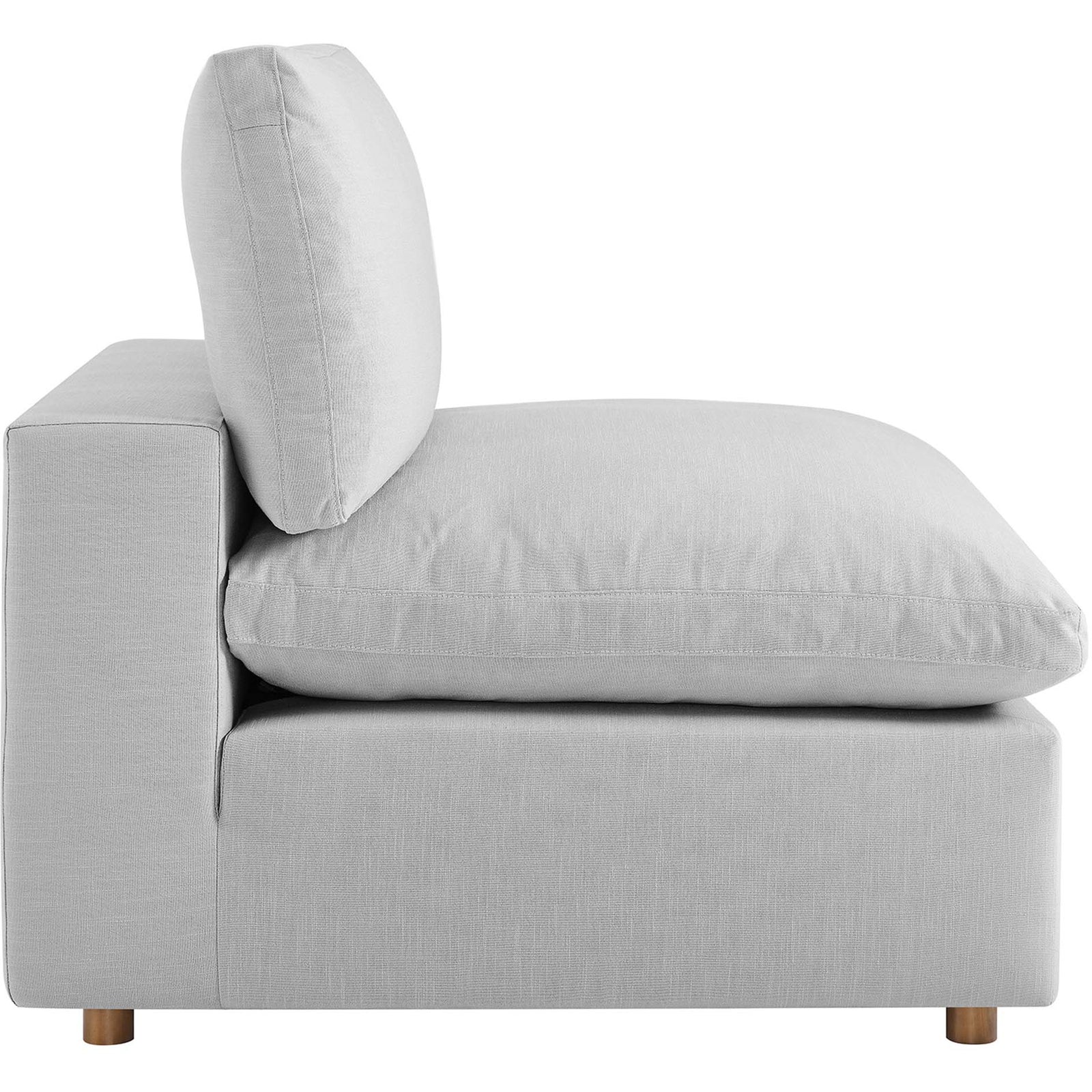 Comino Down Filled Overstuffed Sofa Light Gray