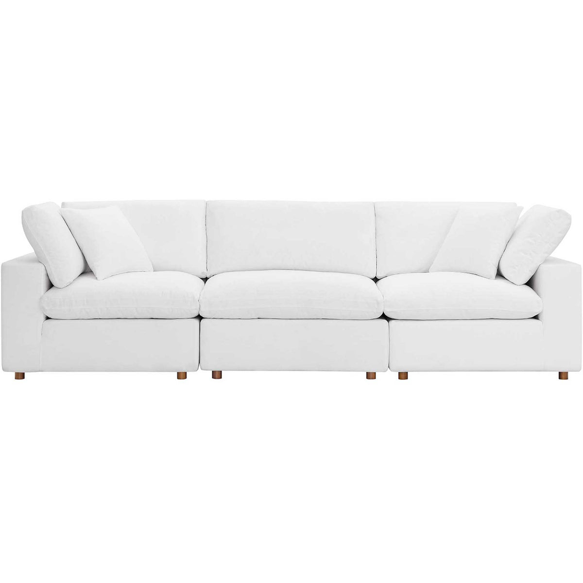 Carmen Down Filled Overstuffed Sofa Pure White