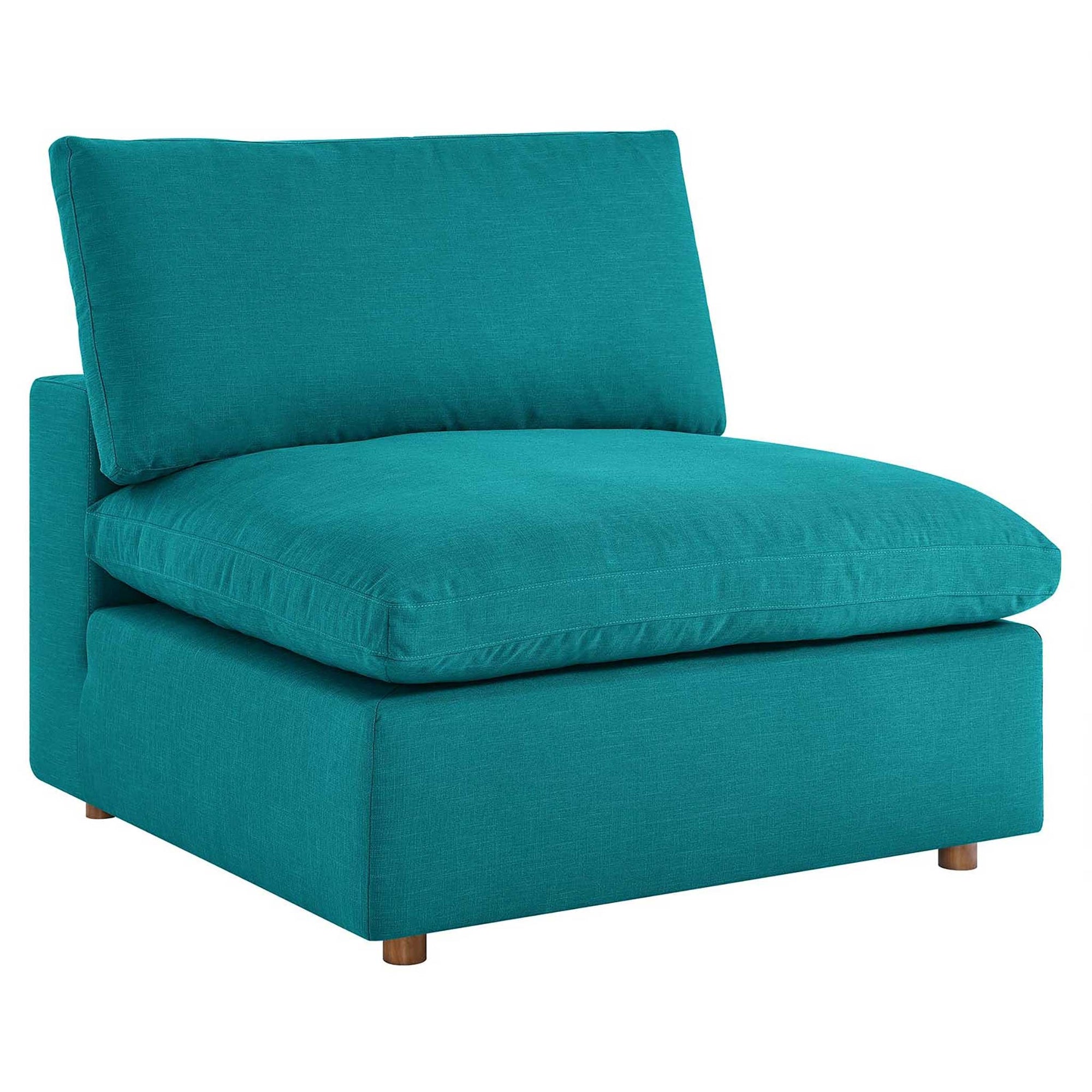 Carmen Down Filled Overstuffed Sofa Teal