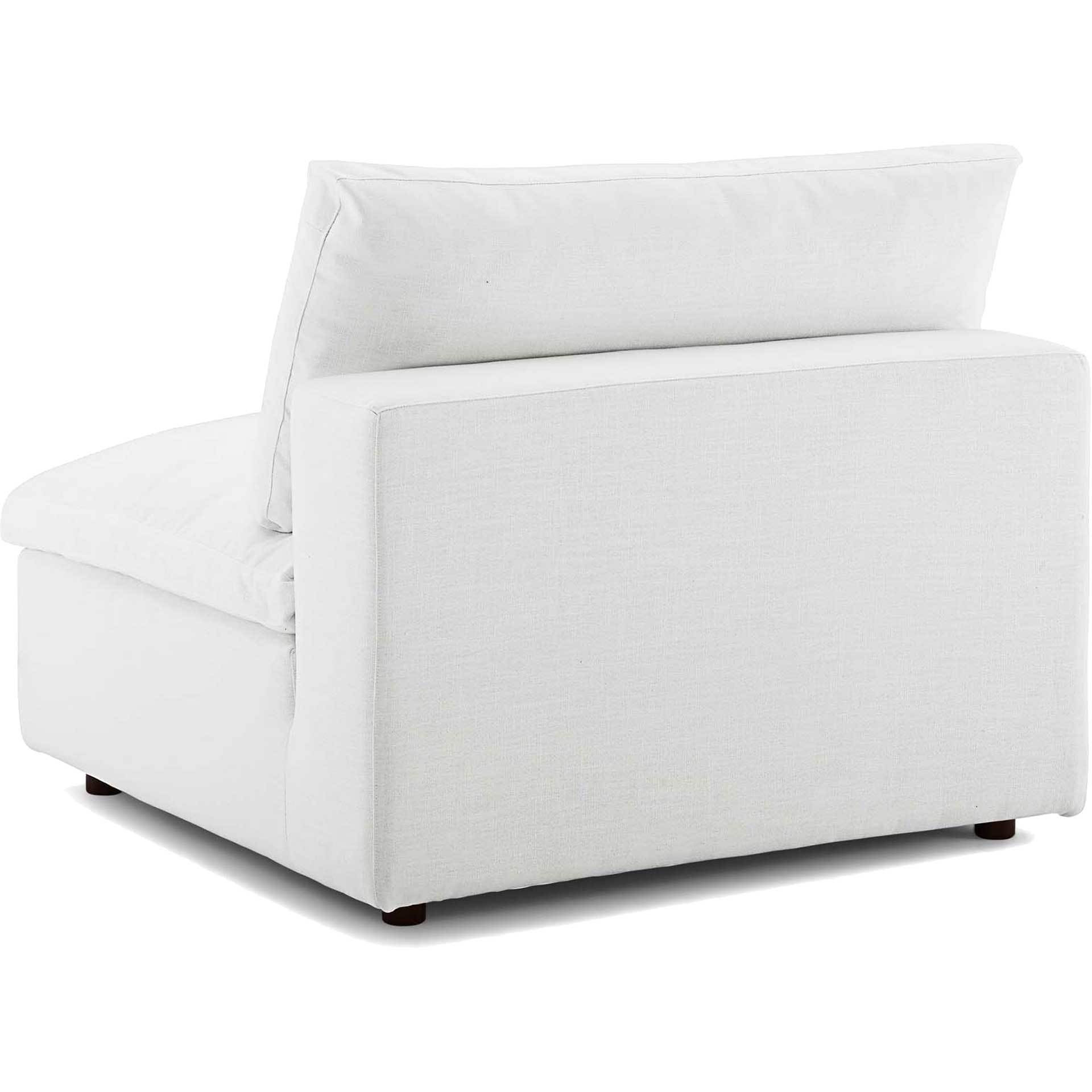 Carmen Down Filled Overstuffed Sofa White