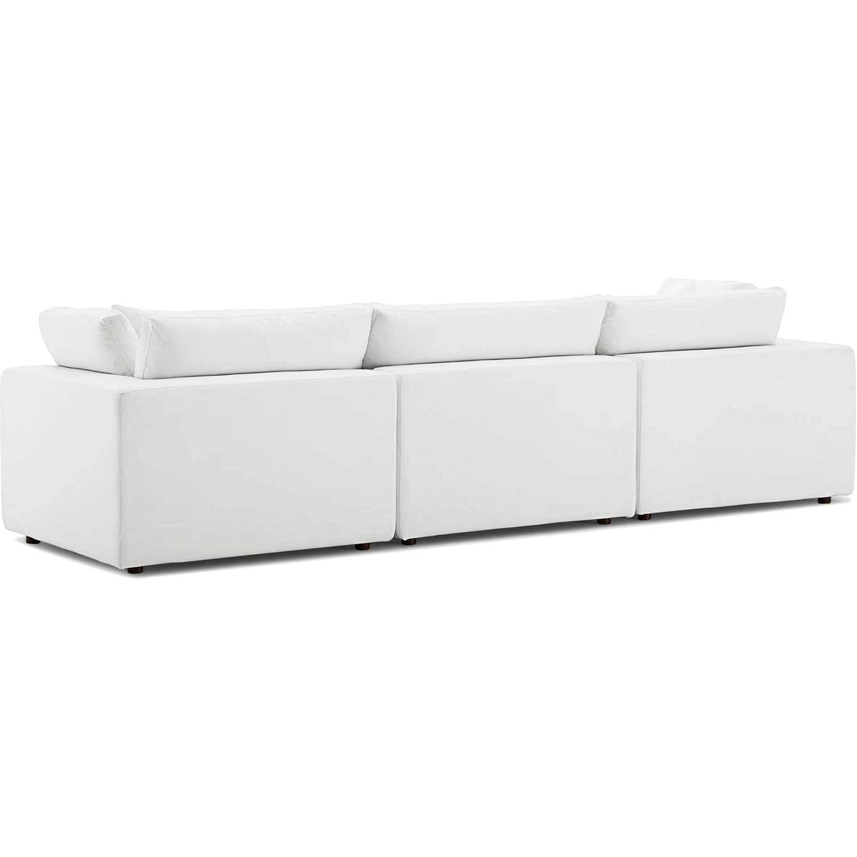 Carmen Down Filled Overstuffed Sofa White