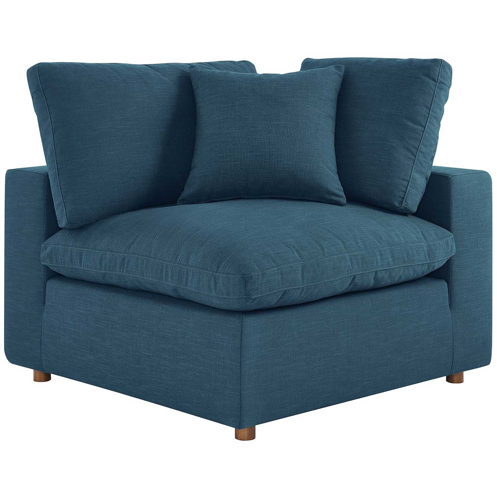 Carmen 4 Piece Modular Sofa with Ottoman Azure