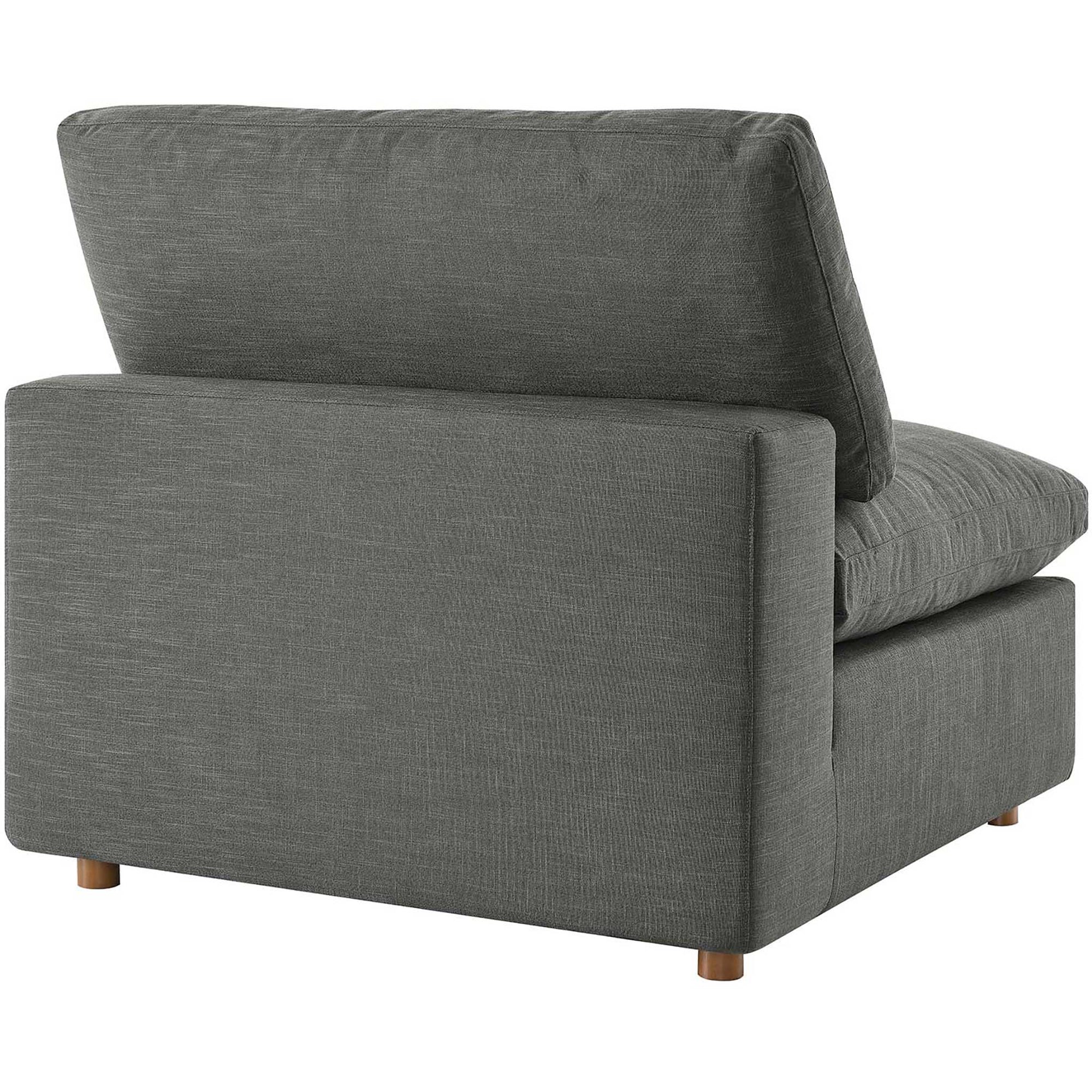 Carmen 4 Piece Modular Sofa with Ottoman Gray