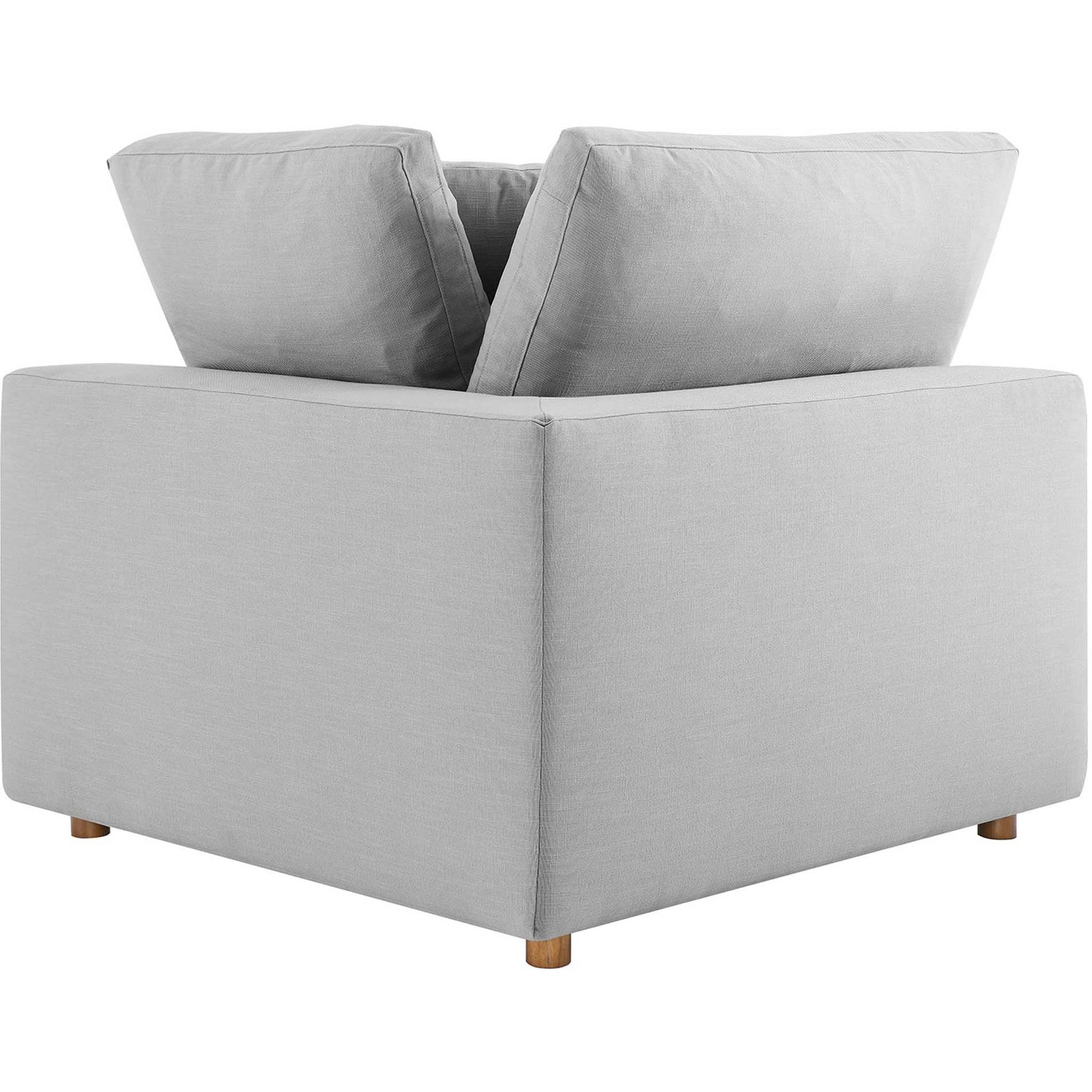 Carmen 4 Piece Modular Sofa with Ottoman Light Gray