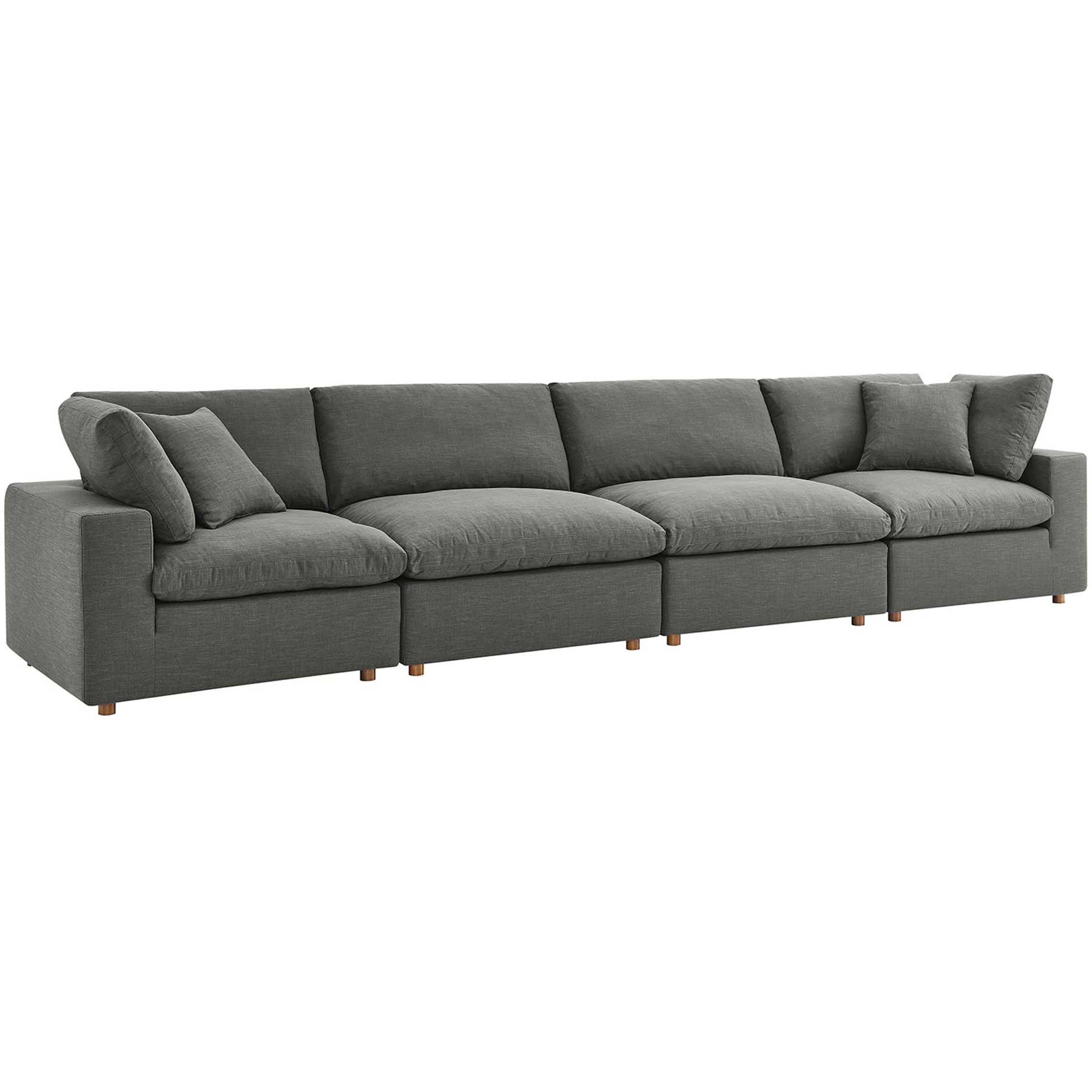 Carmen 4 Piece Modular Sectional Sofa Gray