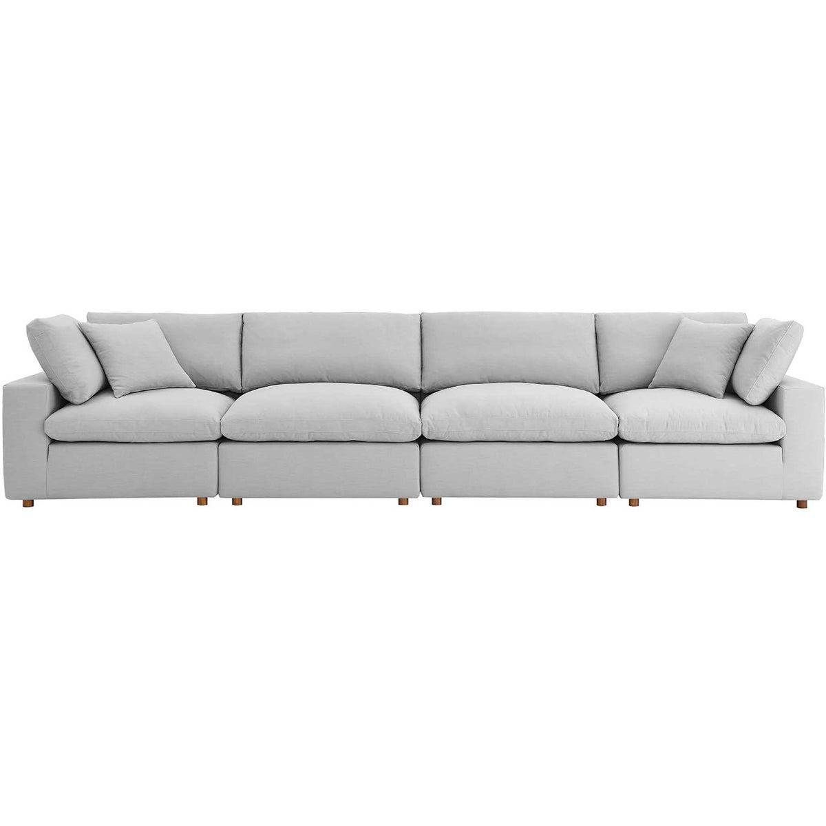 Carmen 4 Piece Modular Sectional Sofa Light Gray