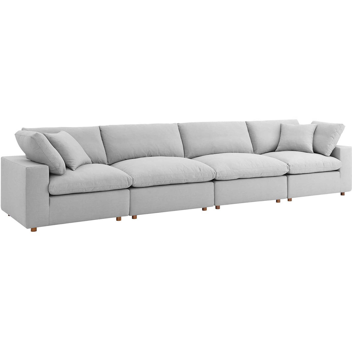 Carmen 4 Piece Modular Sectional Sofa Light Gray