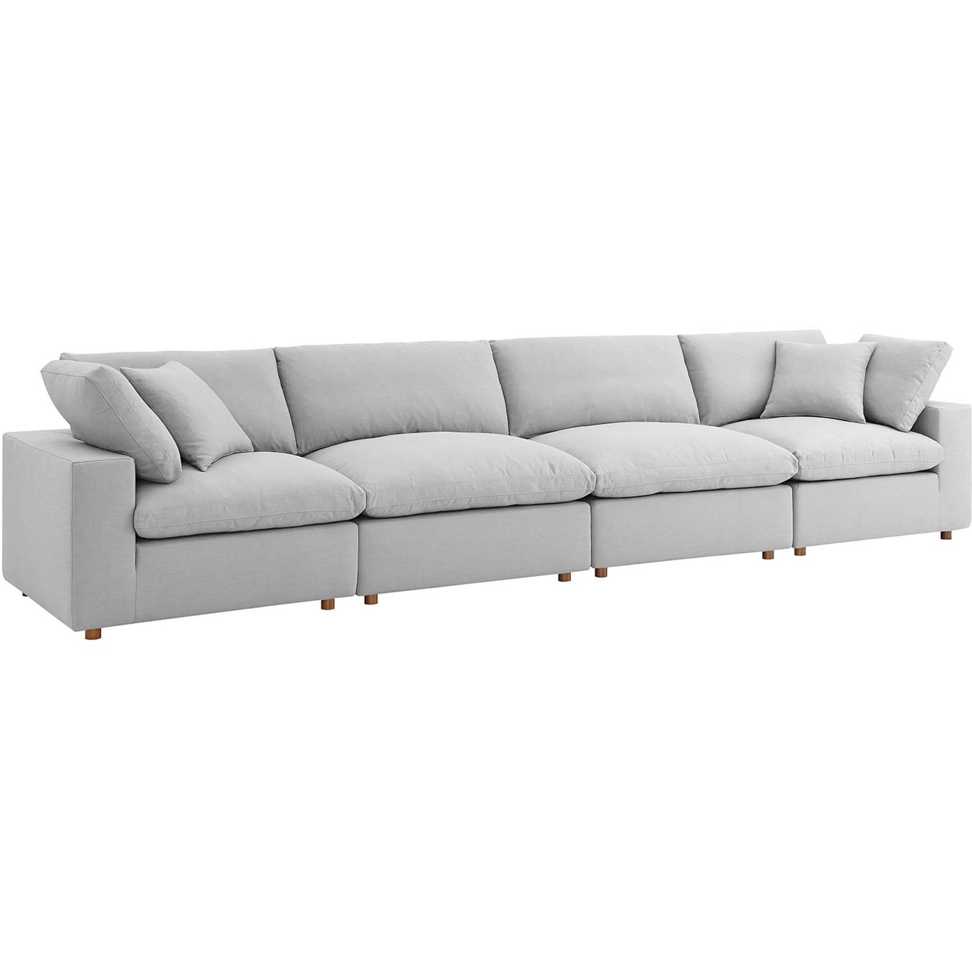 Carmen 4 Piece Modular Sectional Sofa Light Gray