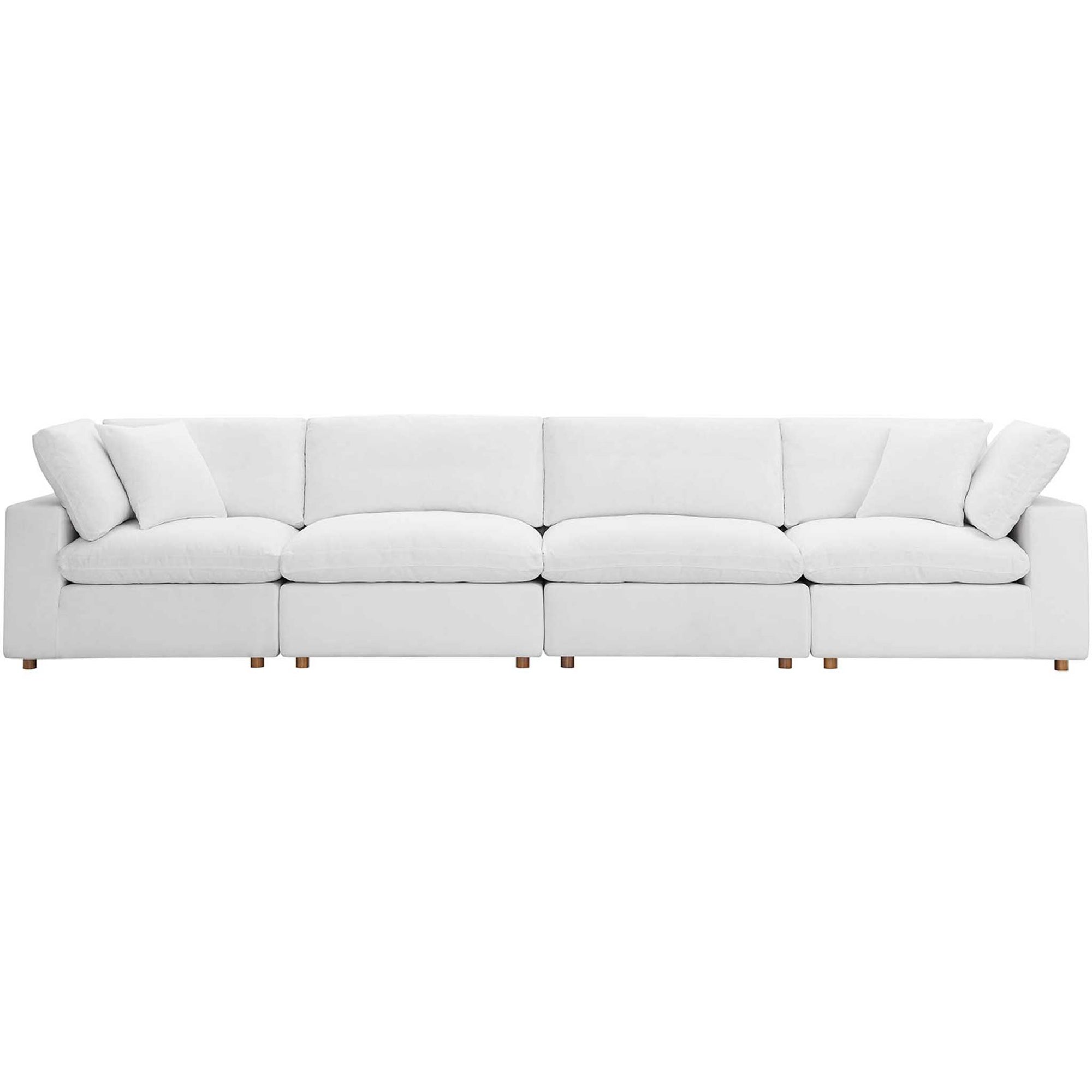 Carmen 4 Piece Modular Sectional Sofa Pure White