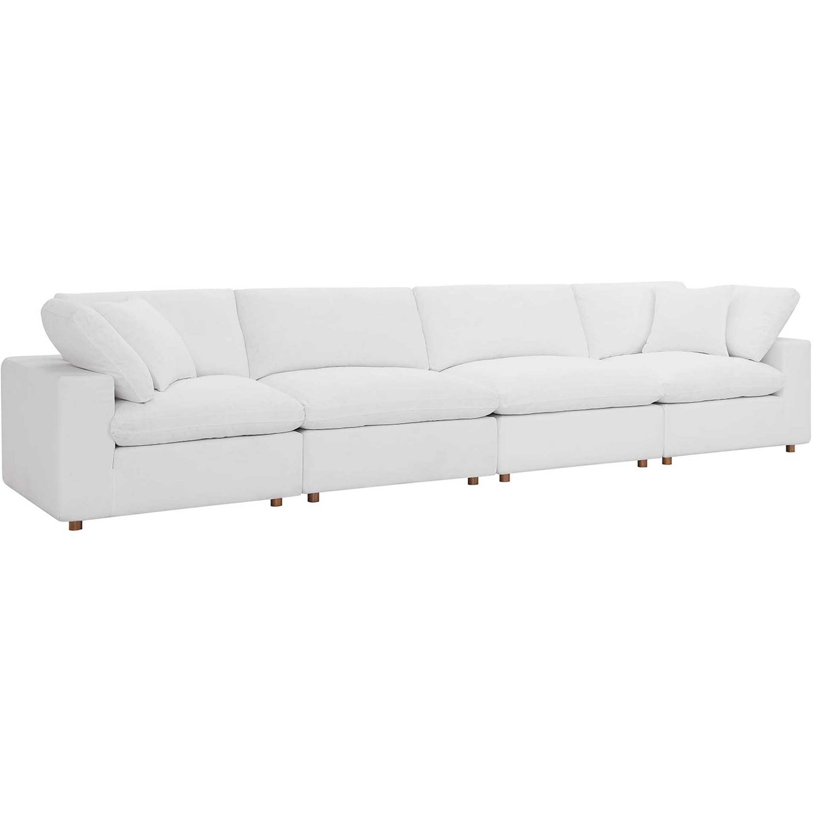 Carmen 4 Piece Modular Sectional Sofa Pure White