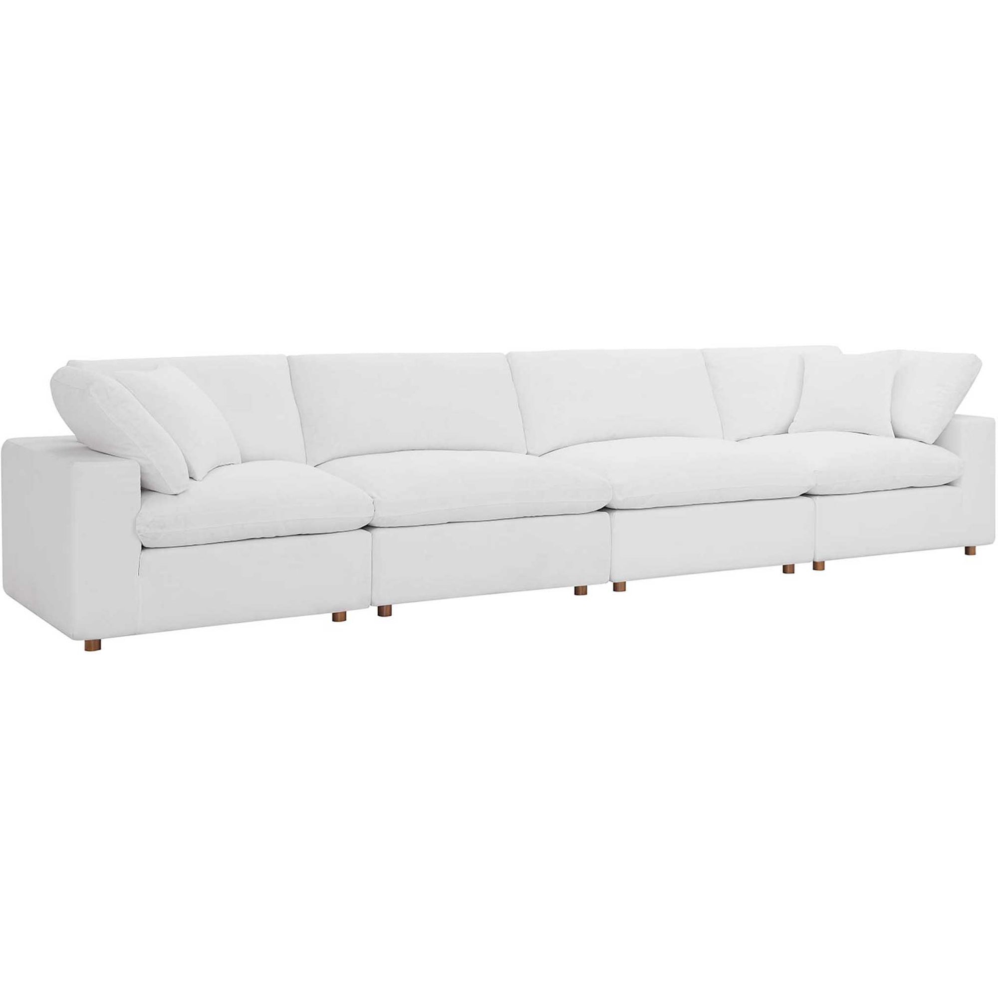 Carmen 4 Piece Modular Sectional Sofa Pure White